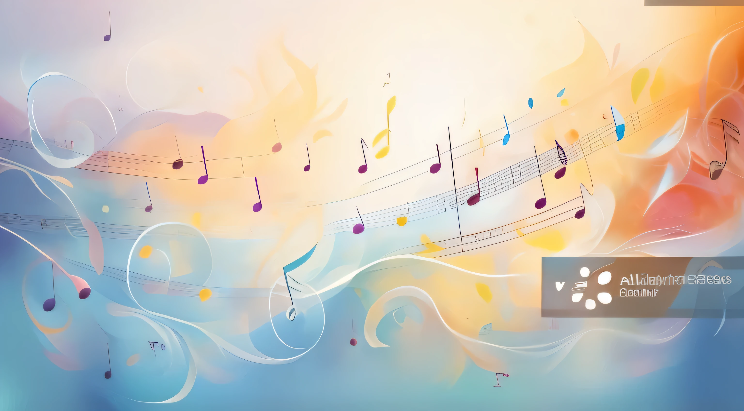 musical notes and music staffs on a colorful background, music in the air, music, istock, music notes, flowing rhythms, musical notes, music being played, virtuosic painting, plays music, music poster, background artwork, artwork, shutterstock, in swirling harmony, music is life, best on adobe stock, vibing to music, music theme