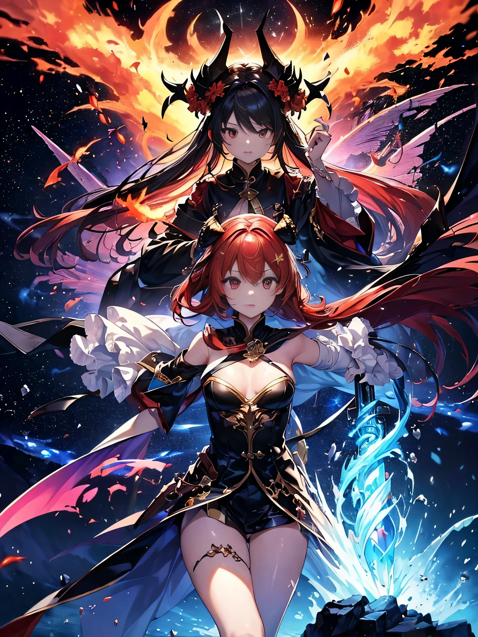 (((masterpiece)))、(((highest quality)))、((super detailed))、According to the contract、Follow me please、Overlord of Flame。come、Purification Flame、Great Sword of Flame。
fluttershy、Fire and brimstone through Sodom。turn sinners into dust of death。『Burning sky』
