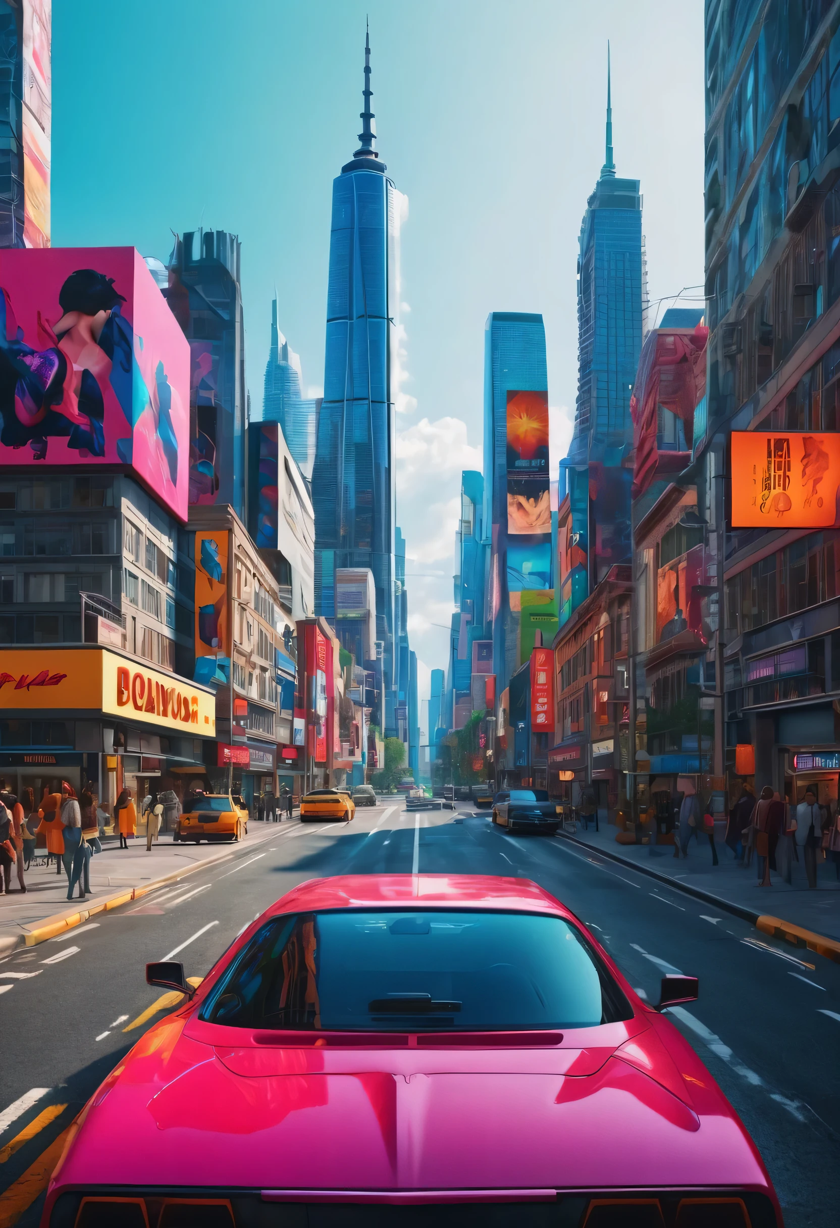 create an image demonstrating the style of ((City Pop)) style, hyper realism, 8k high definition, vibrant colors, sharp focus, insanely detailed