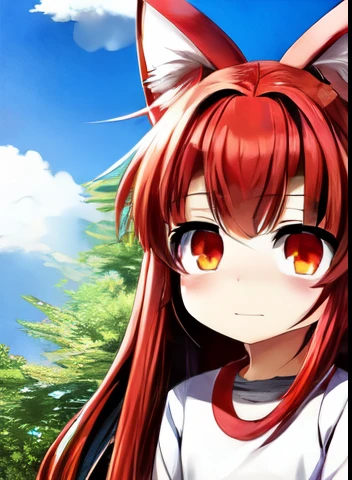 (destroy)(end)(Red hair)(red eyes)(animal ears)(Final)