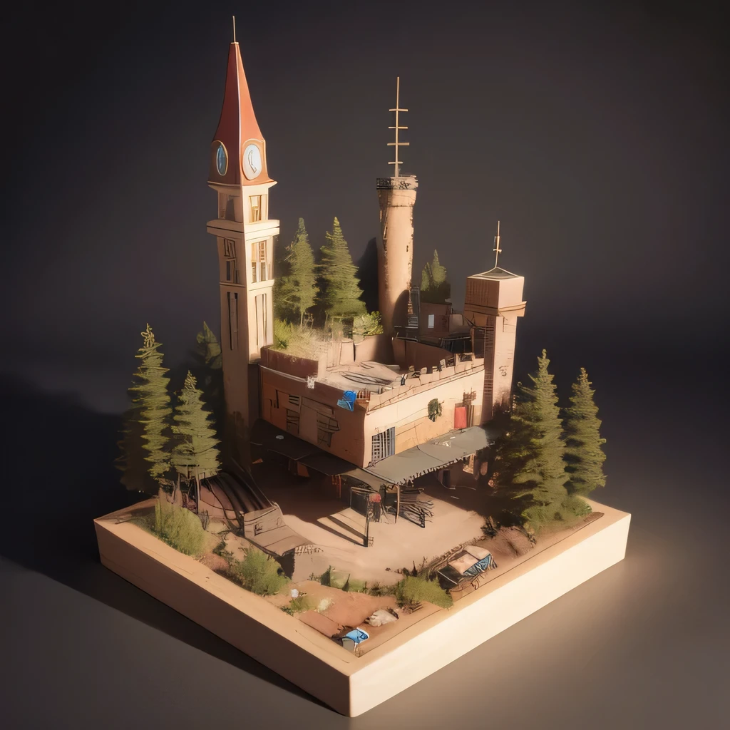 3598年Mars realistic model, (split ends, original photo, best quality, masterpiece:1.4),Steampunk Cyberpunk 6820 City,(CyberpunkMars light:1.3), Mars (related to land),(in a small nature box:1.3),Isometric, small nature, landscape on foundation,landscape,