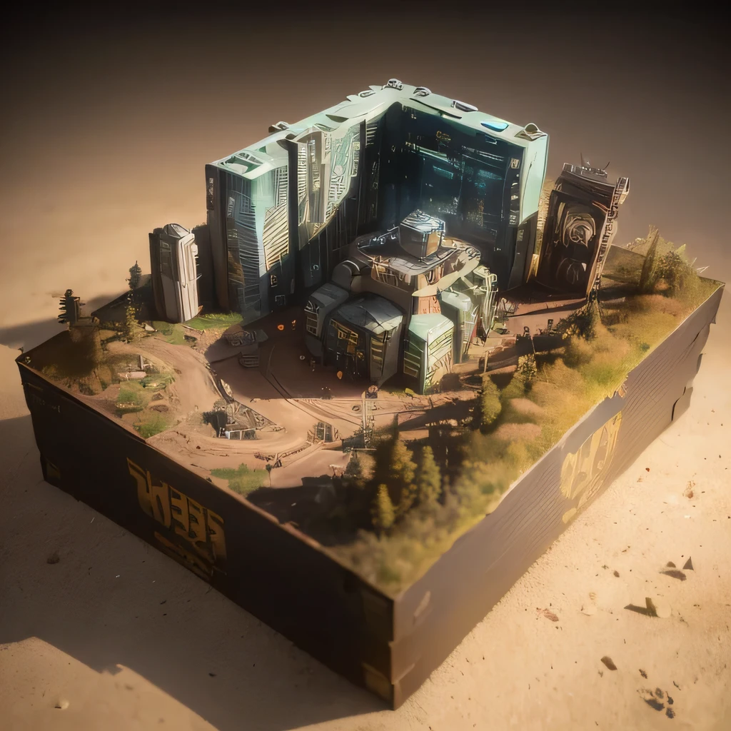 63598年Mars realistic model, (split ends, original photo, best quality, masterpiece:1.4),Steampunk Cyberpunk 6820 City,(CyberpunkMars light:1.3), Mars (related to land),(in a small nature box:1.3),Isometric, small nature, landscape on foundation,landscape,