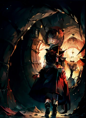 (destroy)(end)(Final)The young child tore open the giant cocoon and stepped out,Dark auburn short hair and eyebrows,The scarlet pupils bloomed with a frightening fierce light