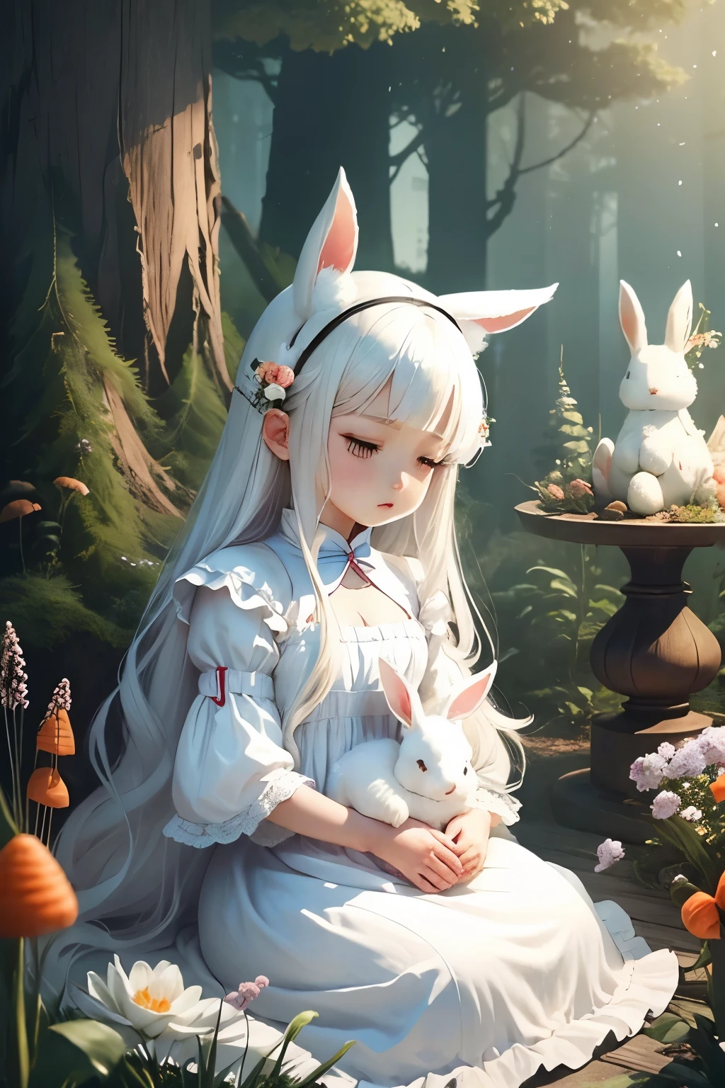 high resolution、white clothes、A border that doesn't feel strange