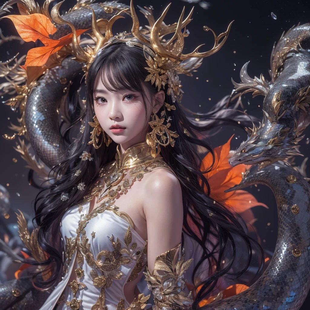 Antlers Flying Nine Tails Light Blue Heavenly Master Flame Hair Star,novel,Torch Night Black Gold Orange Snake Print Silk Trousers,Rouge Diamond Tulle Sheer Lizard Print,Fat girl flying in space in the snow 1:900 miniatures,side view,pure transparency,put on boxing gloves,佩戴金框反Light挡风玻璃眼镜,Panoramic super wide angle,very happy,Authentic and delicate texture,Strong visual impact,super detailed,dream girl,delicate face型,beautiful eyes,Hair floating in the air, cherry style,Zhou Xiaotong,crystal clear,Good sense of perspective,Light影效果,16KLight滑,surface reflected Light,flowing black hair,Water Goddess 32K,complicated,grace,Very detailed,Gorgeous,digital photography,Autumn Cowboy Shooting,Surrealism,broken ruby,defeat magic,Water magic entanglement,(masterpiece,Light,beautiful eyes:1.2),high dynamic range,void 5 energy storm,(china 1 girl,black eyes:1.5),rouge skin,porcelain skin,(sit on stone:1.5),delicate face,black hair,穿上Gorgeous金色铠甲,take off shoulders,,short skirt,beautiful golden armor,it'it'It's raining,With a shy head down,Turn your back to the camera,masterpiece,side,side portrait close-up
