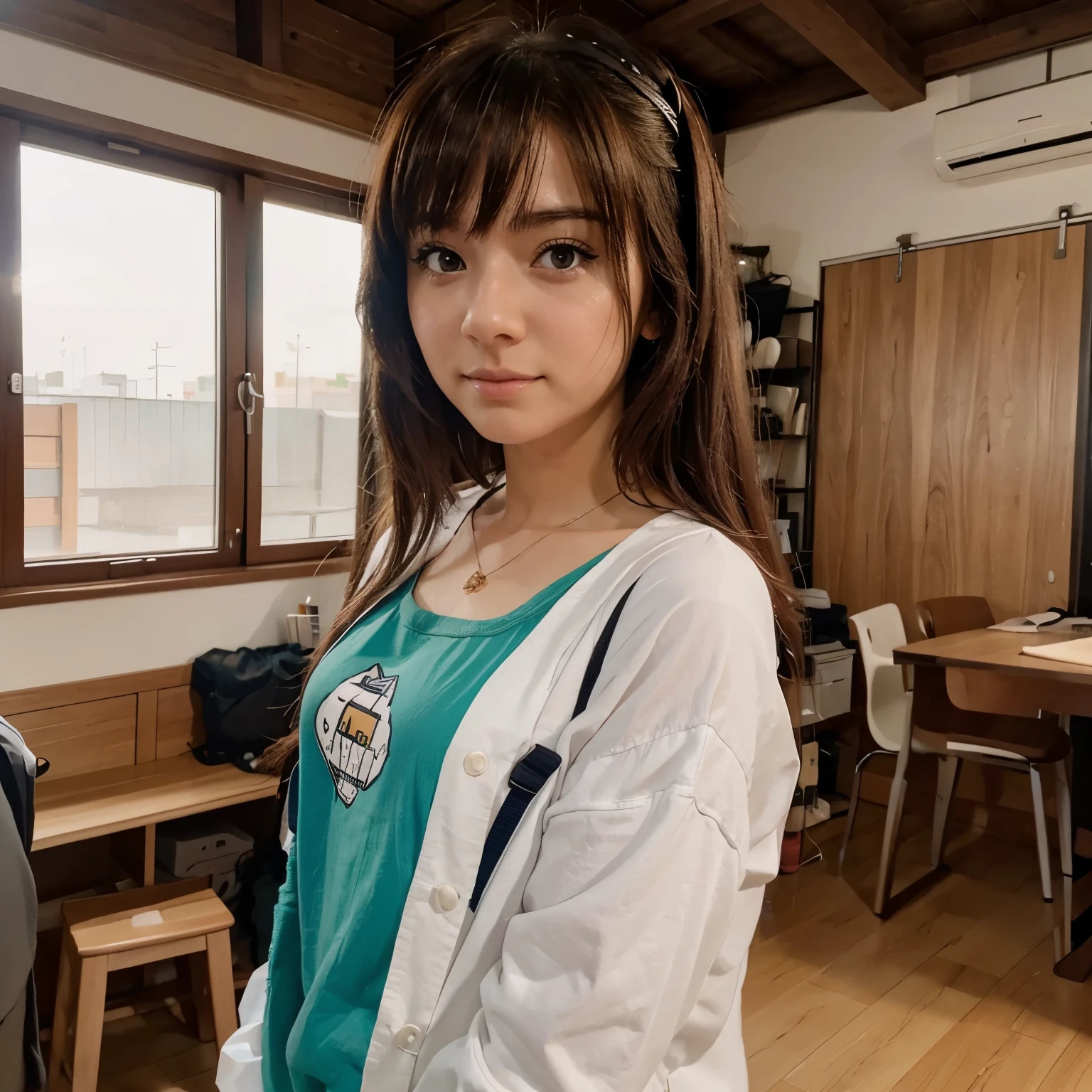 Crea una chica anime mostrando su parte trasera