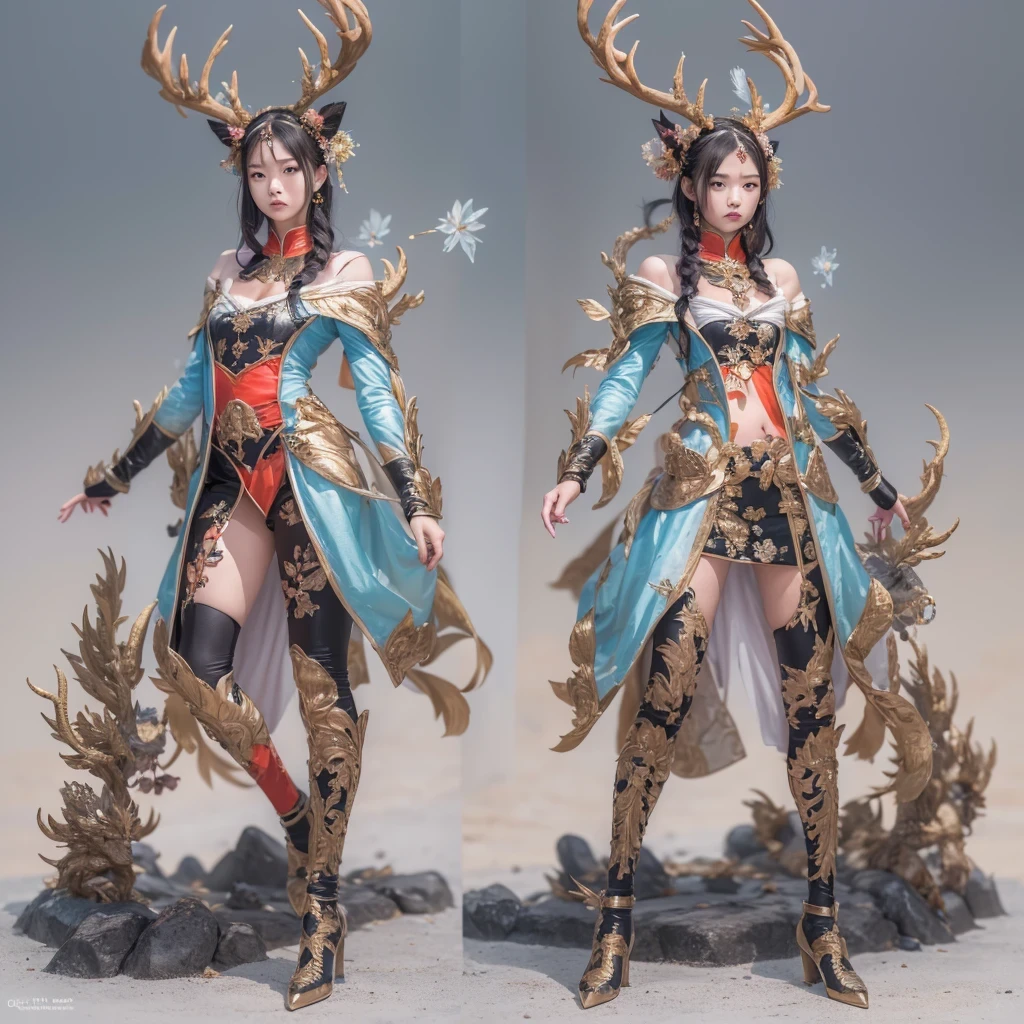 deer角飞天九尾浅蓝天师火焰毛deer星，novel，Torch Night Black Gold Orange Snake Print Silk Trousers，Rouge Diamond Tulle Sheer Lizard Print，Fat girl flying in space in the snow 1:900 miniatures，Front view，pure transparency，put on boxing gloves，佩戴金框反Light太阳镜，Panoramic super wide angle，very happy，Authentic and delicate texture，Strong visual impact，super detailed，dream girl，delicate face型，beautiful eyes，Hair floating in the air， cherry style，Zhou Xiaotong，crystal clear，Good sense of perspective，Light影效果，16KLight滑，surface reflected Light，flowing black hair，Water Goddess 32K，complicated，grace，Very detailed，Gorgeous，digital photography，Autumn Cowboy Shooting，Surrealism，broken ruby，defeat magic，Water magic entanglement，（masterpiece，Light，beautiful eyes：1.2），high dynamic range，void 5 energy storm，(china 1 girl，black eyes:1.5），rouge skin，发Light的皮肤，(sit on stone：1.5），delicate face，black hair，穿上Gorgeous金色铠甲，take off shoulders，deer，short skirt，beautiful golden armor，it&#39;it&#39;It&#39;s raining，beautiful，Don&#39;t look at the audience，Turn your back to the camera，masterpiece，side,side portrait close-up