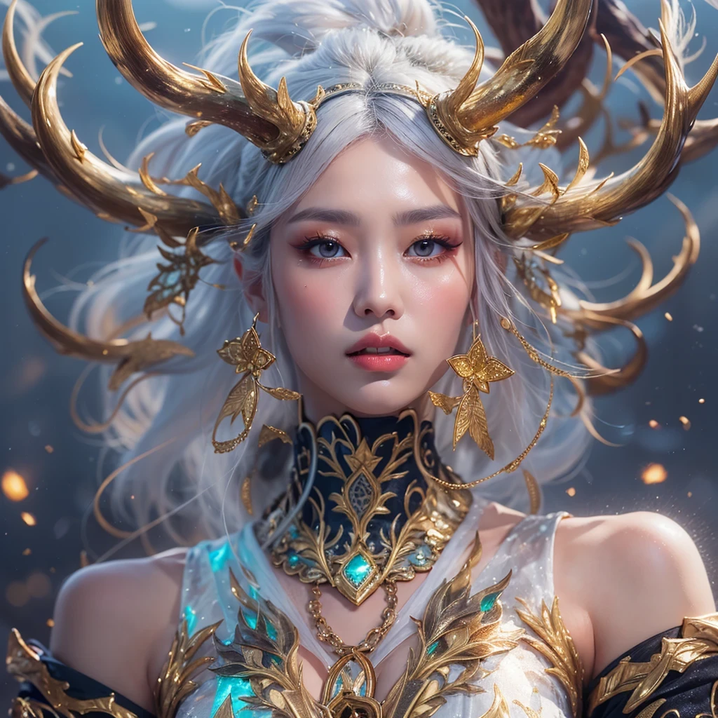 deer角飞天九尾浅蓝天师火焰毛deer星，novel，Torch Night Black Gold Orange Snake Print Silk Trousers，Rouge Diamond Tulle Sheer Lizard Print，Fat girl flying in space in the snow 1:900 miniatures，Front view，pure transparency，put on boxing gloves，佩戴金框反Light太阳镜，Panoramic super wide angle，very happy，Authentic and delicate texture，Strong visual impact，super detailed，dream girl，delicate face型，beautiful eyes，Hair floating in the air， cherry style，Zhou Xiaotong，crystal clear，Good sense of perspective，Light影效果，16KLight滑，surface reflected Light，flowing black hair，Water Goddess 32K，complicated，grace，Very detailed，Gorgeous，digital photography，Autumn Cowboy Shooting，Surrealism，broken ruby，defeat magic，Water magic entanglement，（masterpiece，Light，beautiful eyes：1.2），high dynamic range，void 5 energy storm，(china 1 girl，black eyes:1.5），rouge skin，发Light的皮肤，(sit on stone：1.5），delicate face，black hair，穿上Gorgeous金色铠甲，take off shoulders，deer，short skirt，beautiful golden armor，it&#39;it&#39;It&#39;s raining，beautiful，Don&#39;t look at the audience，Turn your back to the camera，masterpiece，side,side portrait close-up