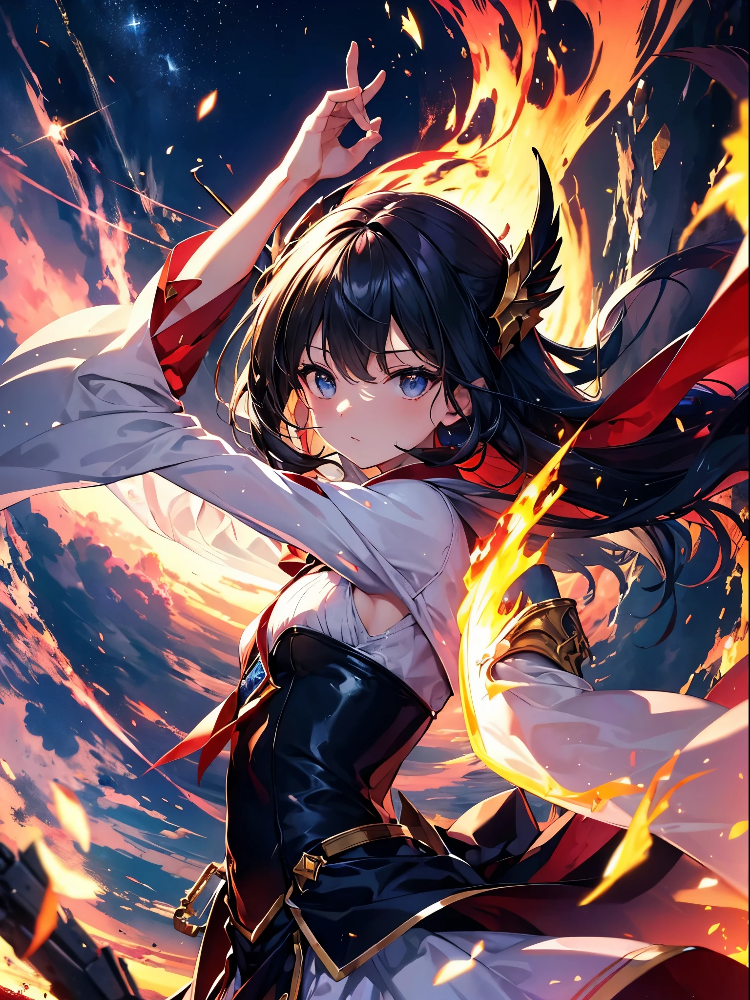 (((masterpiece)))、(((highest quality)))、((super detailed))、According to the contract、Follow me please、Overlord of Flame。come、Purification Flame、Great Sword of Flame。
	fluttershy、Fire and brimstone through Sodom。turn sinners into dust of death。『Burning sky』