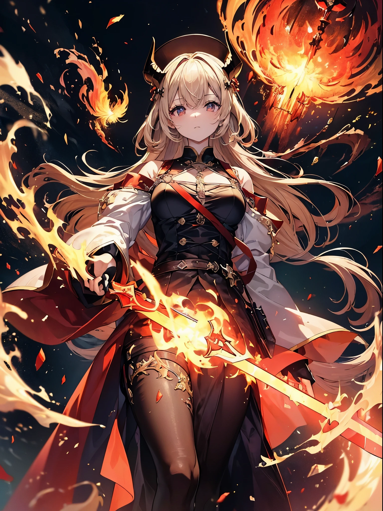 (((masterpiece)))、(((highest quality)))、((super detailed))、According to the contract、Follow me please、Overlord of Flame。come、Purification Flame、Great Sword of Flame。 fluttershy、Fire and brimstone through Sodom。turn sinners into dust of death。『Burning sky』
