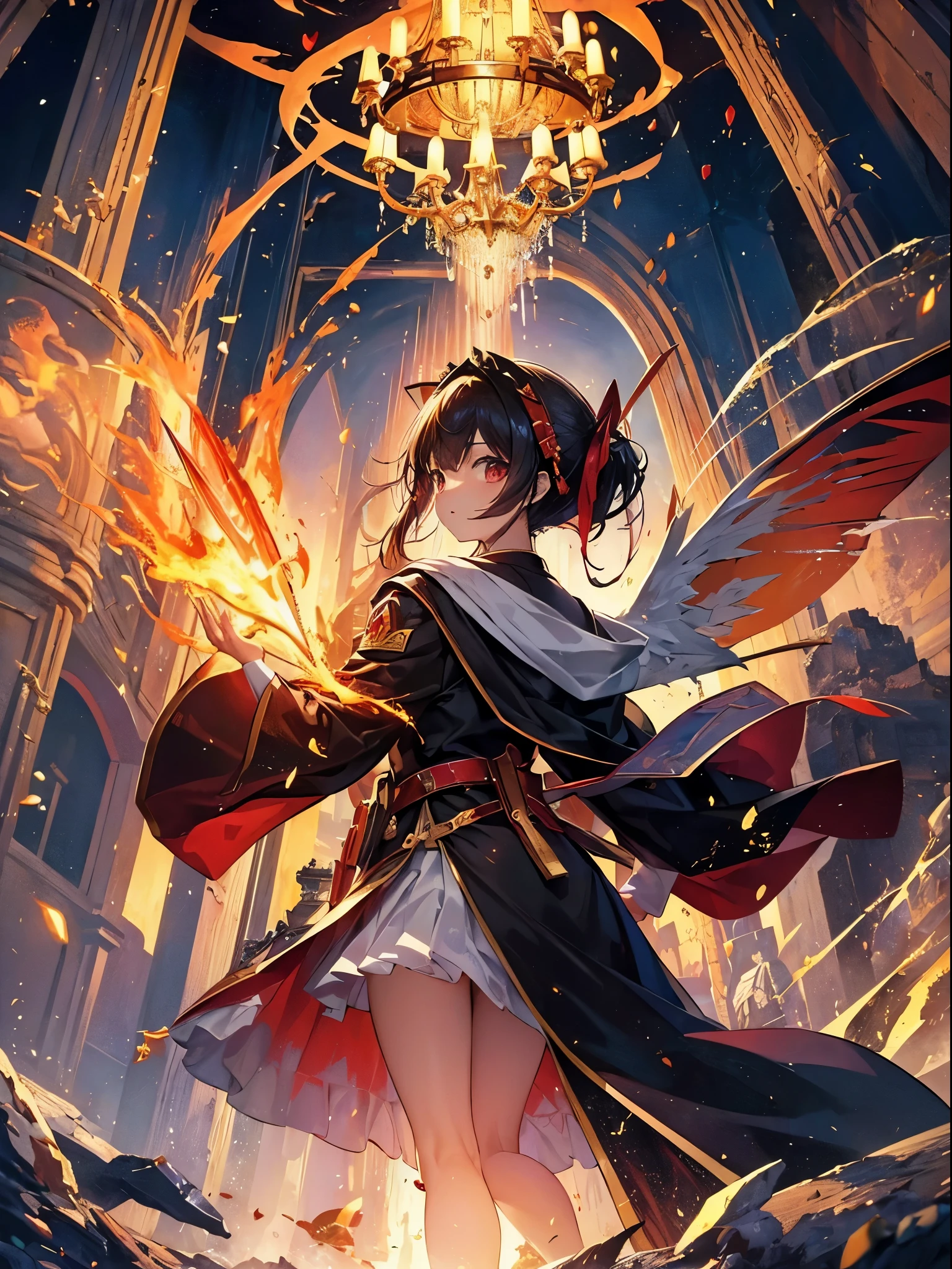 (((masterpiece)))、(((highest quality)))、((super detailed))、According to the contract、Follow me please、Overlord of Flame。come、Purification Flame、Great Sword of Flame。
fluttershy、Fire and brimstone through Sodom。turn sinners into dust of death。『Burning sky』