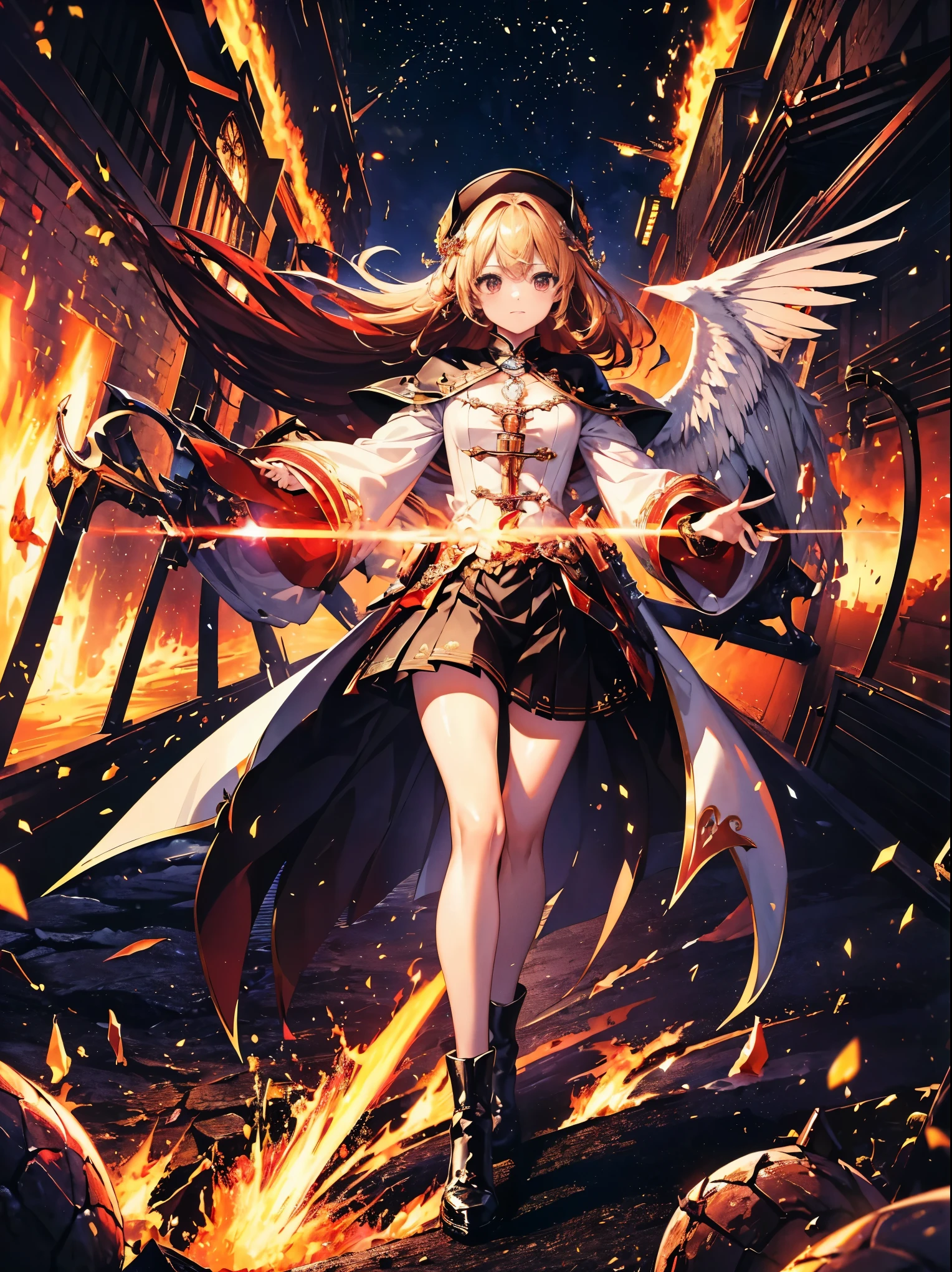 (((masterpiece)))、(((highest quality)))、((super detailed))、According to the contract、Follow me please、Overlord of Flame。come、Purification Flame、Great Sword of Flame。
fluttershy、Fire and brimstone through Sodom。turn sinners into dust of death。『Burning sky』