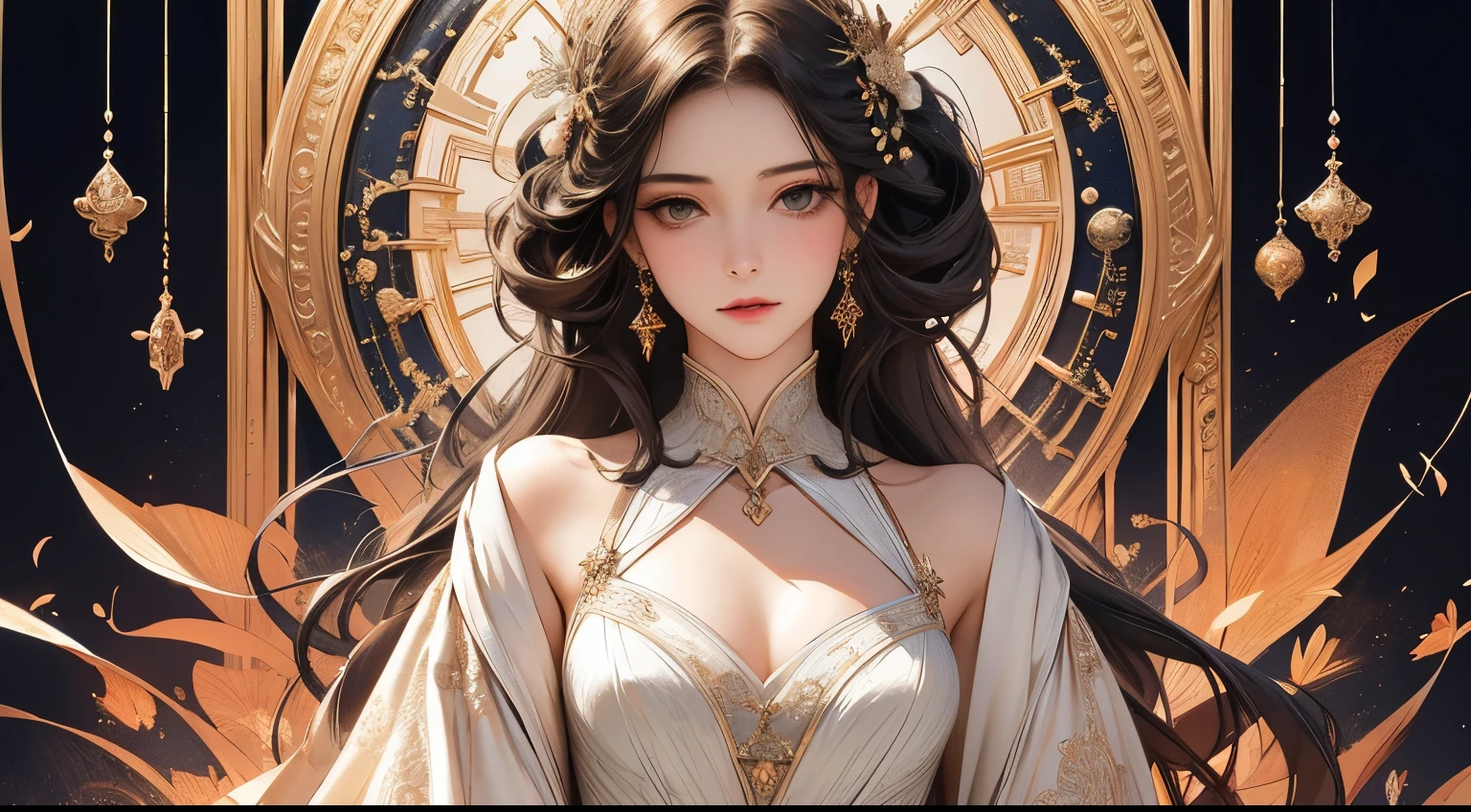 (tmasterpiece,top Quority,best qualtiy,offcial art,Beauty and aesthetics:1.2),(1girll),Extremely detailed,(s fractal art:1.3),Gorgeous décor,detail-rich,Most detailed,unreality,Wonderful posture,Exceptionally perfect face,