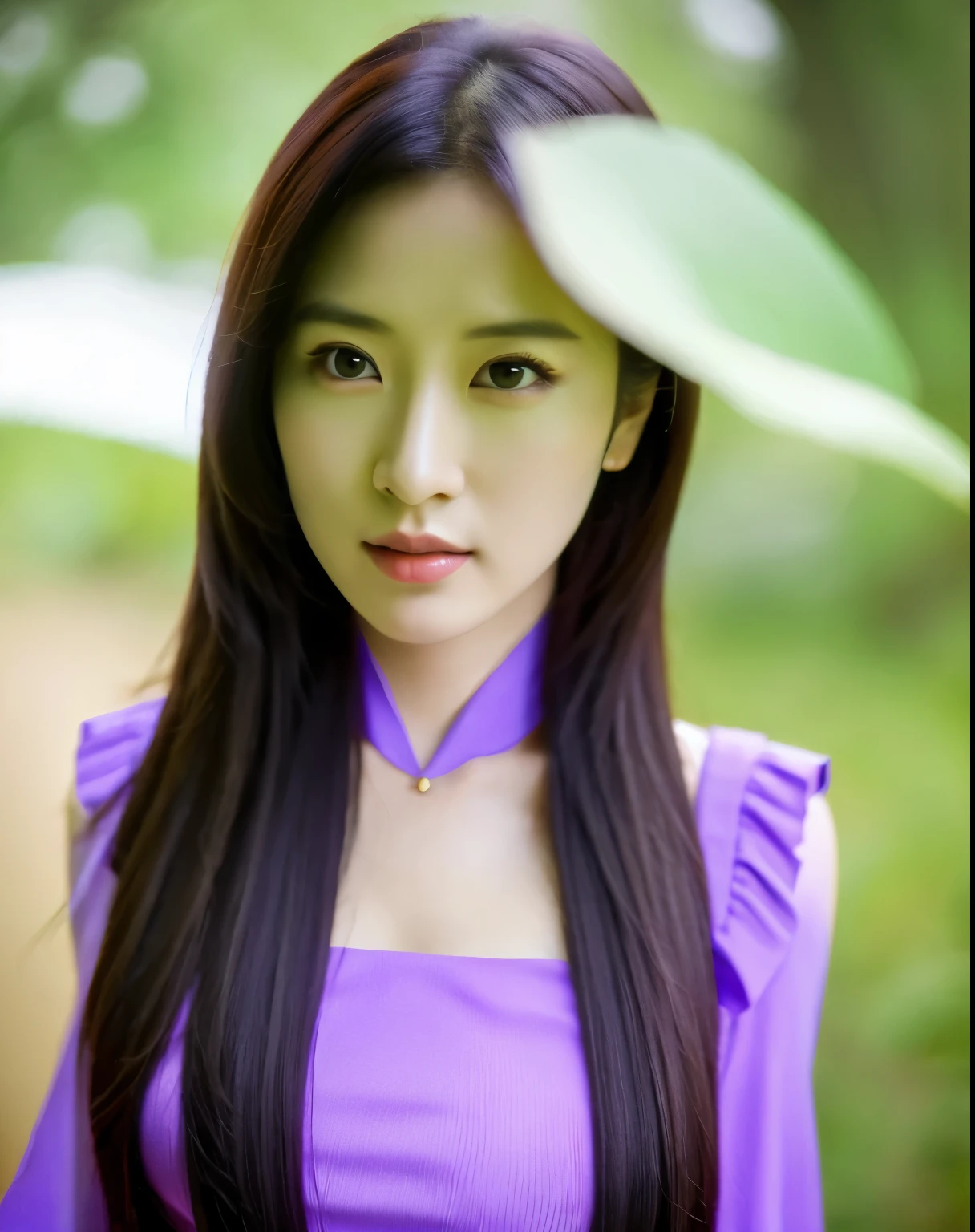 arafed woman with long hair and a purple top posing for a picture, 🤤 girl portrait, xision wu, realistic. cheng yi, korean girl, sakimichan, wenfei ye, young asian girl, captured on canon eos r 6, heonhwa choe, a young asian woman, jaeyeon nam, xintong chen, asian girl