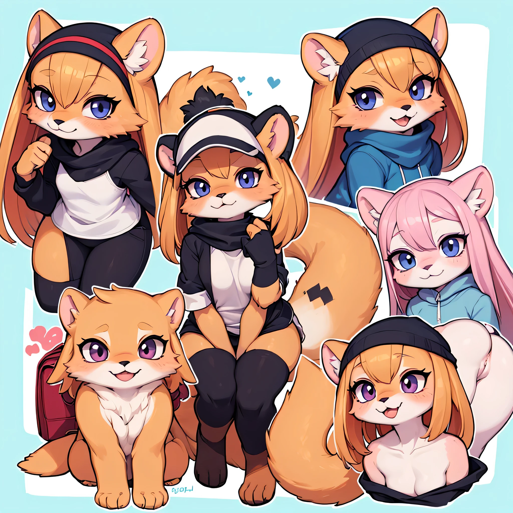 (pokemon style,cute digital art,advanced digital chibi art,high resolution committee), otter, chibi art, cute characters, Fursona Furry Arts Council