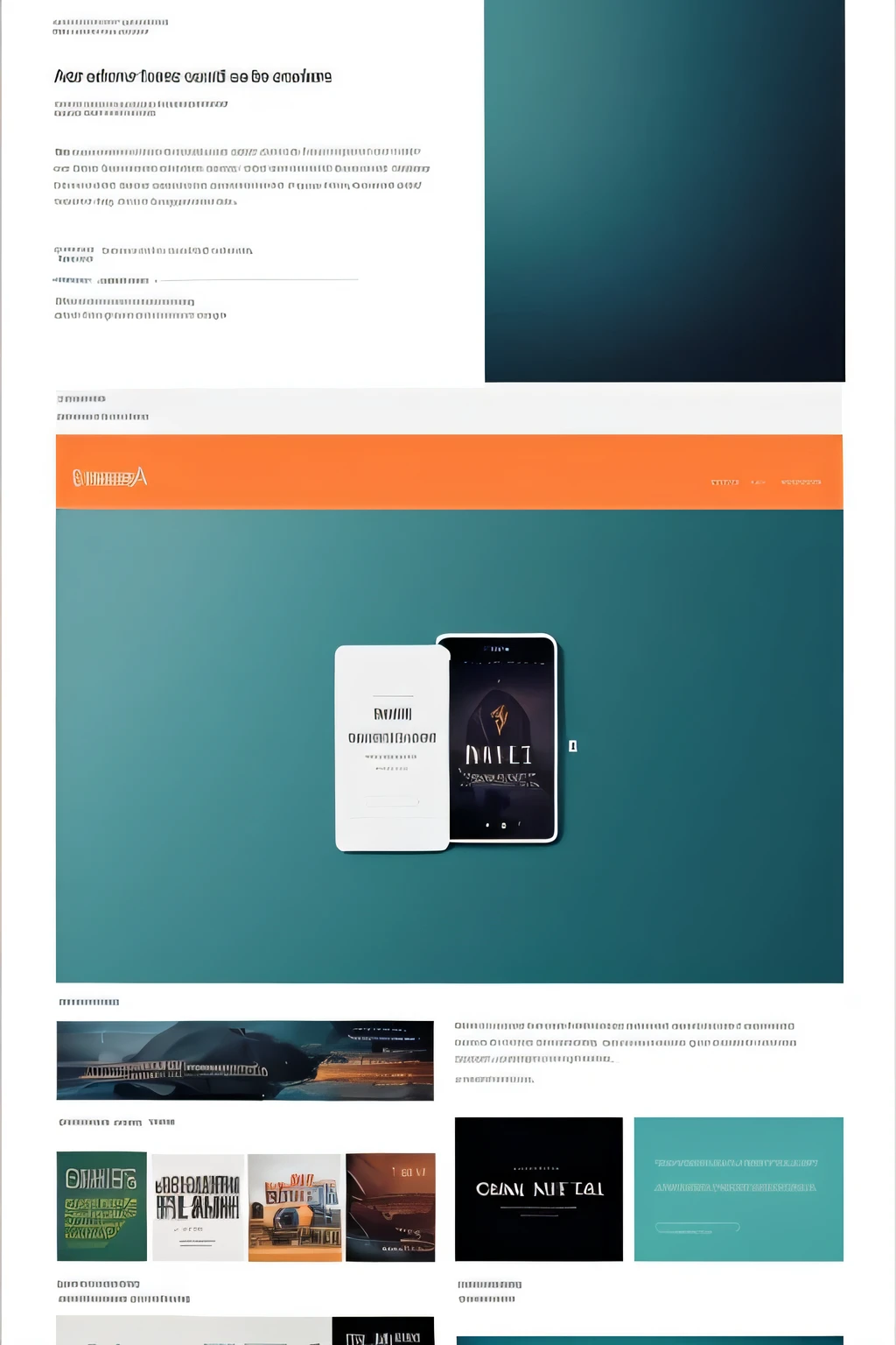 A simple and clean, modern online book store company website radicalizes the digital reading experience. In the gentle embrace of a dark teal background, orange accents elegantly punctuate the design. The layout effortlessly organizes books, categories, and navigation, inviting visitors to immerse themselves in a world of literature. The minimalistic aesthetic subtly displays high-resolution book covers, allowing potential buyers to preview and appreciate the contents before making a purchase. The user interface, seamlessly integrated with the website's sophisticated design, unfurls an effortless and enjoyable browsing experience.