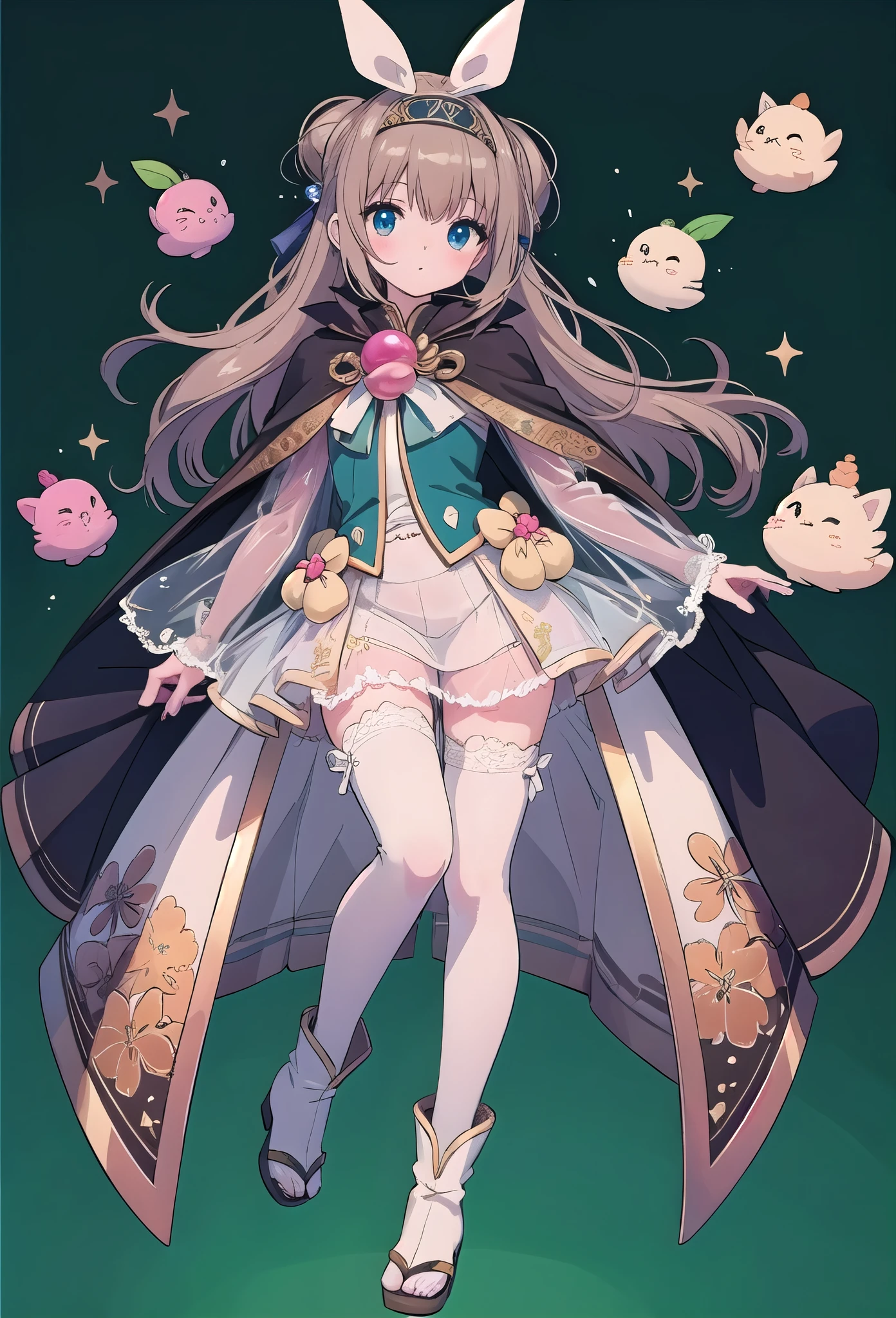 ((Highly accurate drawing in every detail)Extremely precise depiction)[High resolution],(detailed illustrations,Very detailed and precise drawing,Delicate drawn lines with tempo,Realistic texture expression),[color traced main line],[spring park[promenade]],(HENTAI anime Girl (Pretty) 15 years old)(tall[[Plump]])((chignon hair)bangs that extend the forehead[Fine hair type])((mitarashi dango magical girl))[Idol],(light brown haori(headband[Skewer dumplings]))(((see-through cape)white tight skirt)[Lace Ruffled Ribbon])(brown knee high boots)]],(accessories with bells),[transparency [soft ambient light] gravure [Colorful],(intricate and beautiful decoration [Dense detail]),(Fine and beautiful skin expression [transparency]),((Precisely drawn eyes))[完璧な目のdetailed((Beautiful eyes like jewels)Iris drawn in precise detail)[clearly drawn pupils]],[eye light[Pinpoint lighting for the eyes]],[long and beautiful eyelashes],[precisely drawn hair [美しく艷やかな髪のdetailed]],(完璧な手のdetailed [Beautiful fingers with no damage [beautiful nails]]),(perfect anatomy(perfectly balanced proportions))[[full body portrait]],[ideal color coordination(Accurate simulation of light and material interactions)],([precision detail](detailed,High definition)),[[pale and gentle colors]][Visual art that tells a story].