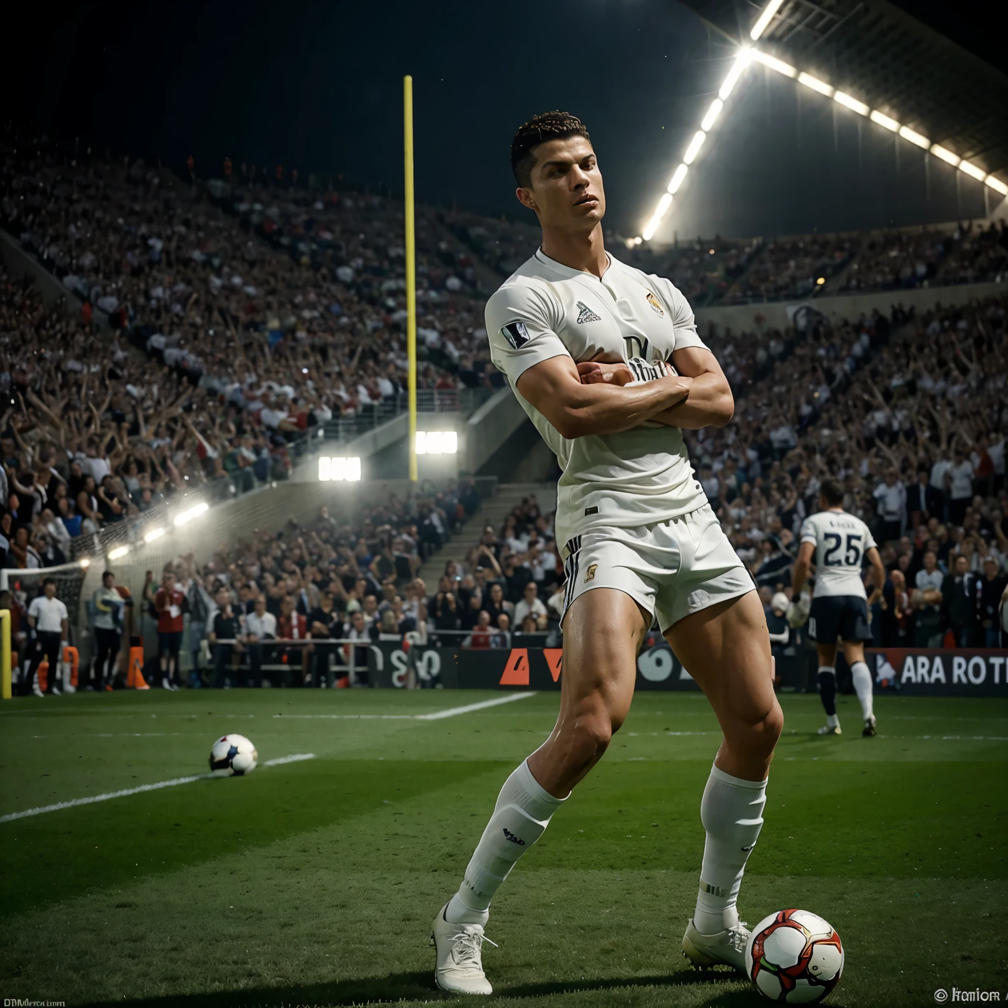 masterpiece, best quality, cristiano ronaldo vs football kings final form.