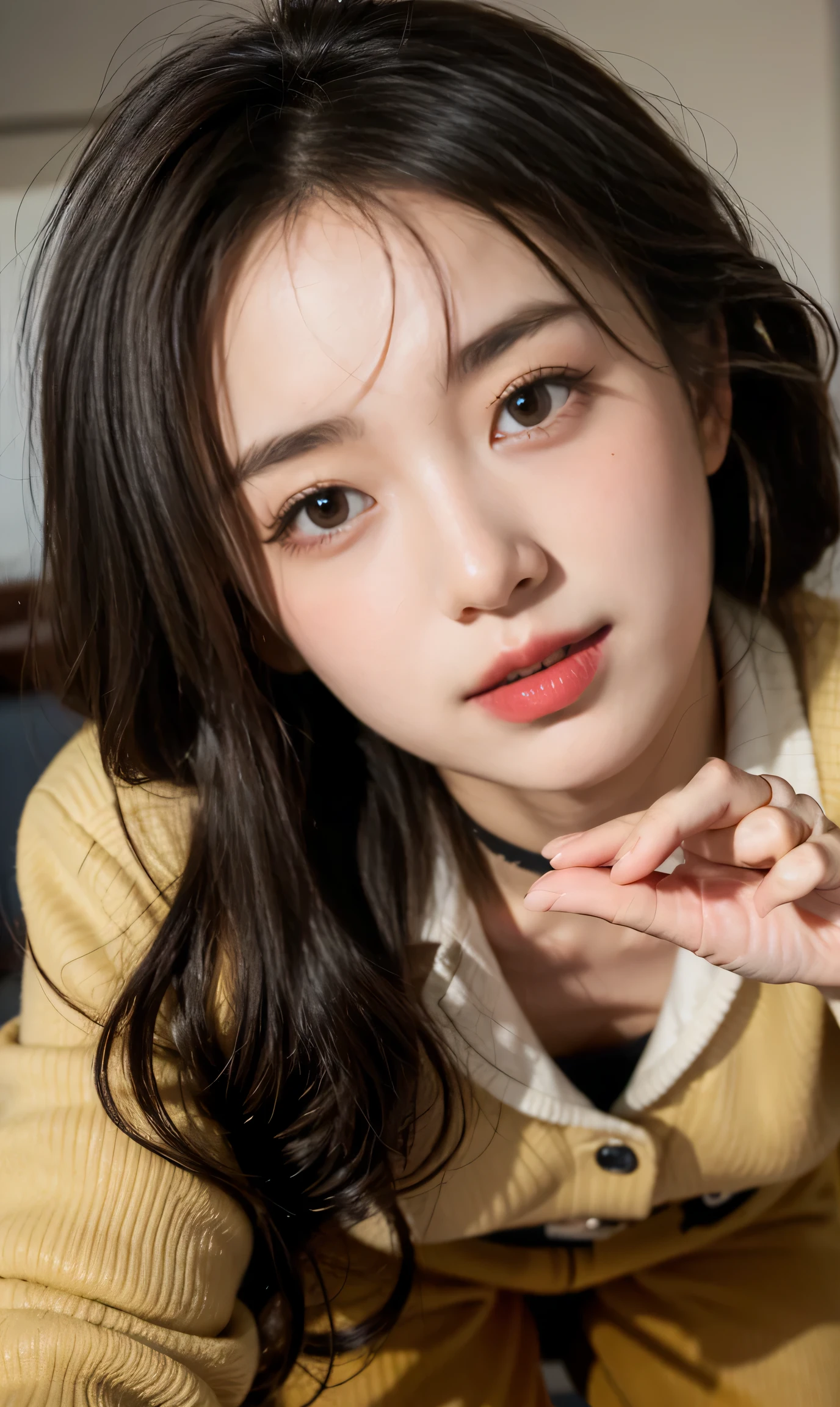 Ulchan-6500-v1.1, (RAW photo:1.2), (realistic:1.4), beautiful detailed girl, very detailed eyes and face, beautiful and fine eyes, That's ridiculous, incredibly ridiculous, huge file size, Super detailed, High resolution, very detailed, highest quality, table top, 1 girl, 16 years old, ((Super detailed)), ((dynamic pose))), (camel toe), (half), (open your mouth)),((Drooping eyes)),((round face)),((curl inside hair)), deep joy、Severe pain、ecstatic eyes:1.2),(view from above:1.5), Desperate, feel like cry, exclamation mark、((pant loudly:1.2))、ecstatic face、climax expression、look up、Staring at the ceiling、((open your eyes, endure hard:1.5)), (looking at the viewer:1.1),close up of face,