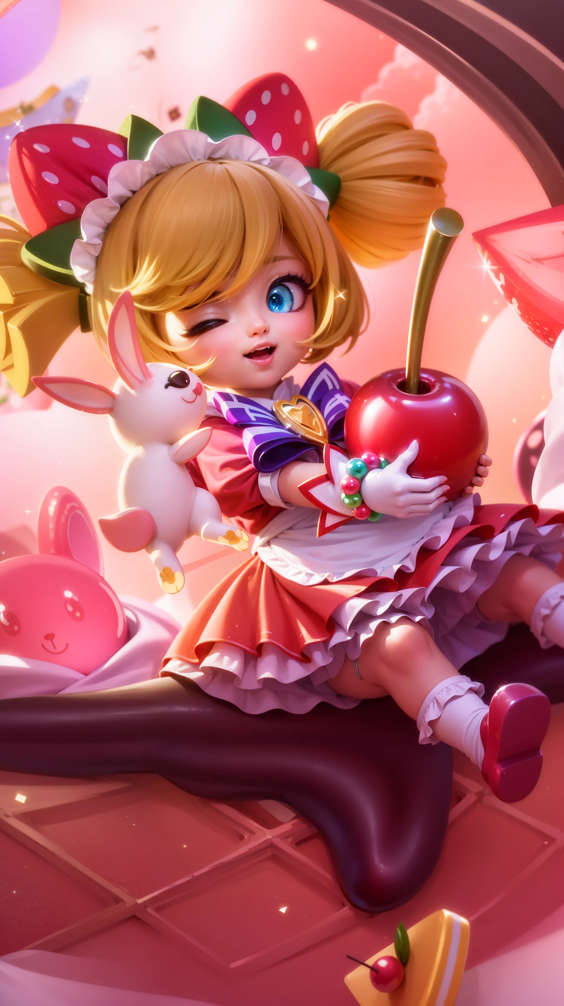 (8k, RAW photo, photorealistic:1.25) ,( lipgloss, eyelashes, gloss-face, glossy skin, best quality, ultra highres, depth of field, chromatic aberration, caustics, Broad lighting, natural shading, looking at viewer with a serene and goddess-like happiness, change from mobile legend game, black hair, red eyes, red ribbon, red kimono outfit, dynamic pose, outer space, relisem, 4k, hd, 1080p, smile.