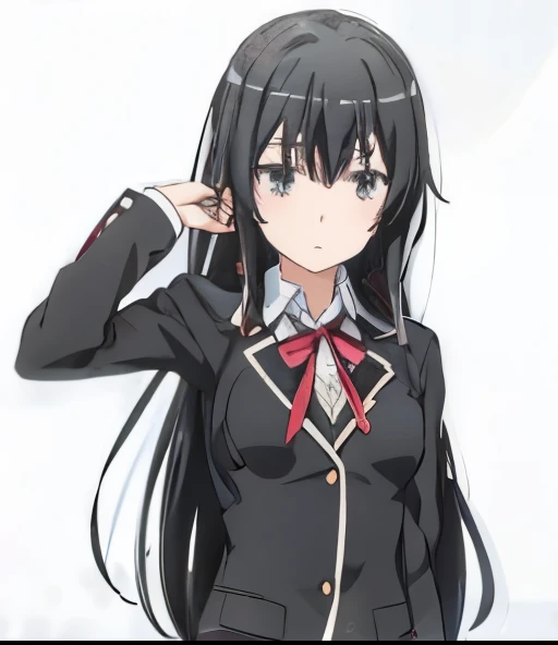 anime girl in a school uniform with long black hair, by Jin Homura, anime visual of a cute girl, anime moe artstyle, sui ishida with black hair, anime portrait of shiina ringo, nagatoro, hana yata, noire, a-1 pictures, ( ( ( yoshinari yoh ) ) ), noire photo, seifuku realistic naked dogeza embarrased humiliated collar