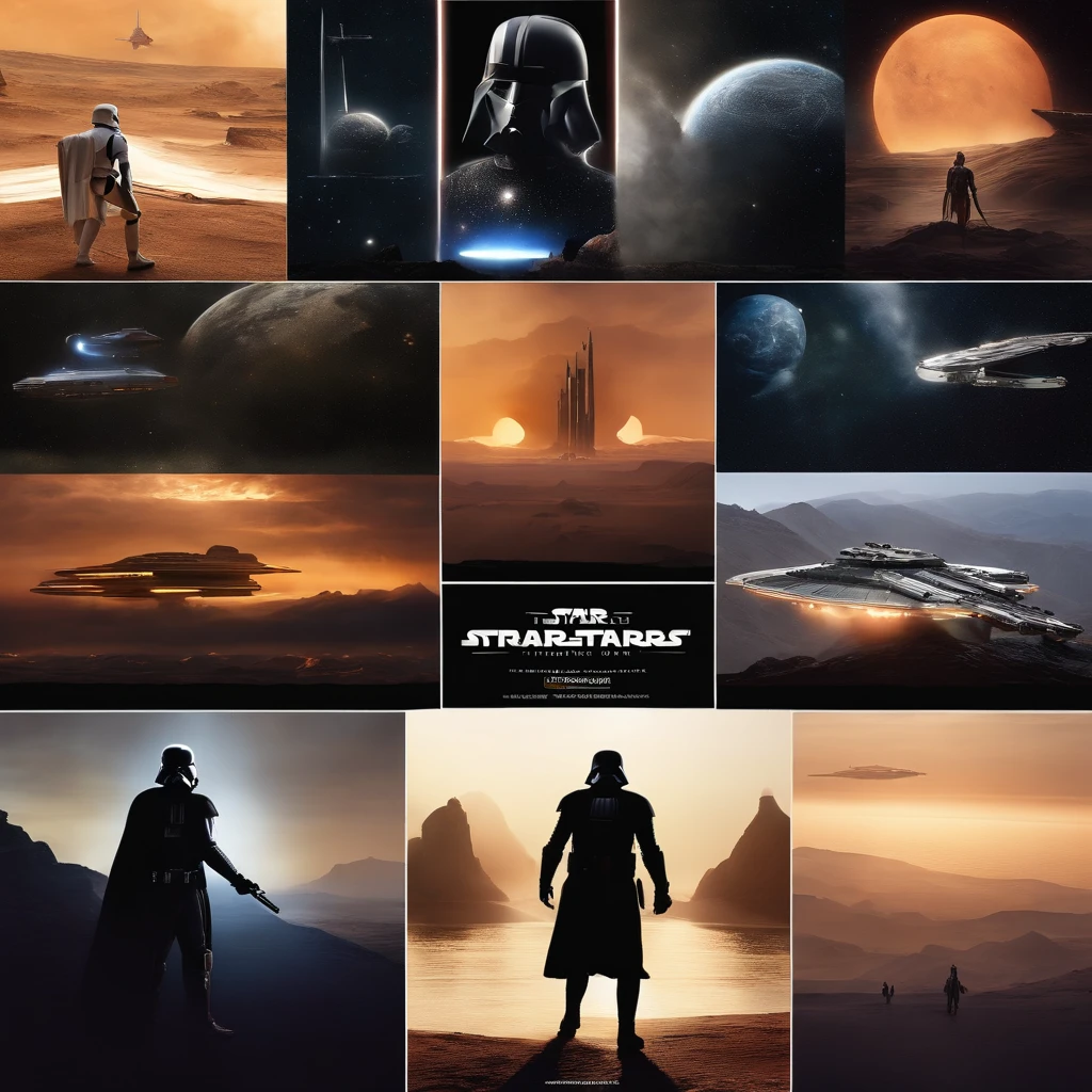 best quality,4k,8k,highres,masterpiece:1.2,ultra-detailed,realistic:1.37,star wars,sci-fi,concept artists,laser swords,dark side,vivid colors,epic battle,heroic characters,galactic empire,force powers,
lightsabers,droids,spacecrafts,imperial troopers,alien species,mysterious planets,planet destruction,exotic landscapes,space battles,iconic costumes,legendary heroes,powerful villains,sith lords,jedi knights,the force,epic space opera,intergalactic adventures,galaxy far far away,cosmic battles,space exploration,saga,empire vs rebellion,legendary soundtrack,iconic quotes,ultimate fight,light vs dark,hero's journey,destiny,space fantasy,epic storytelling.
