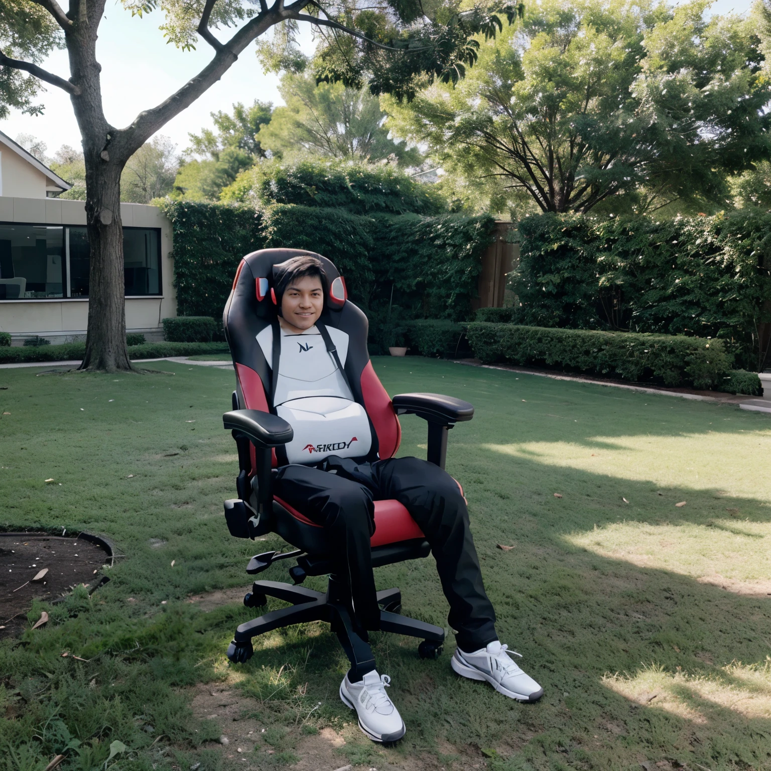 Gaming chair made with a single branch of tree
