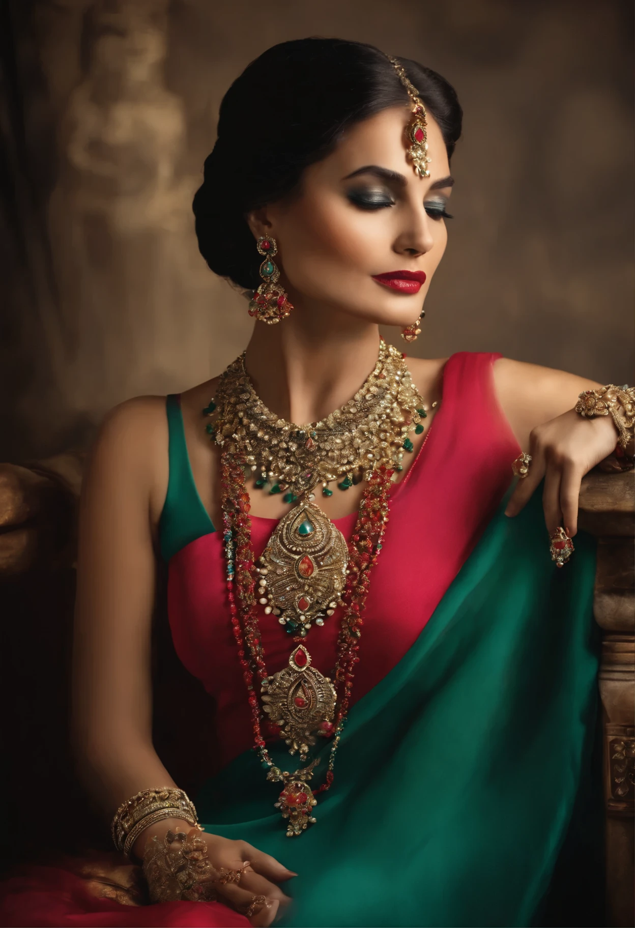 Lady with jewellery ware