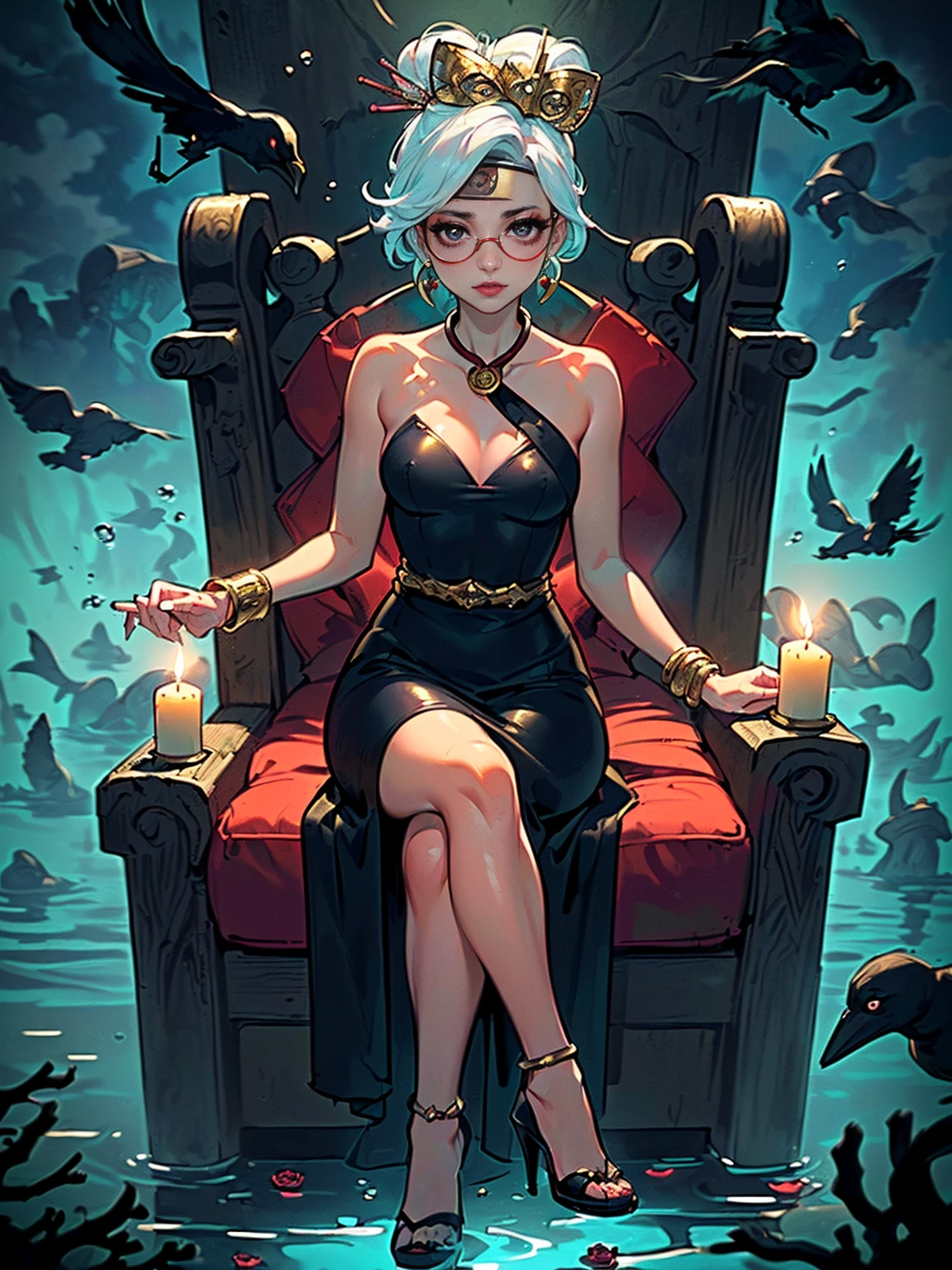 ((1girl, slolo, alone, Shy, kawai, cute, Masterpiece, Best Quality, Purah, White Hair, Red Eyes, Red Headband, Hair Ornament, Hair Sticks, Red Glasses)), Private Channel SeaArt Robot Txt2Img Standard 05:55:35 
((1girl, slolo, alone, Shy, kawai, cute, Masterpiece, Best Quality, Purah, White Hair, Red Eyes, Red Headband, Hair Ornament, Hair Sticks, Red Glasses)), ((solo, 1woman, pink lipstick, Extremely detailed, ambient soft lighting, 4k, perfect eyes, a perfect face, perfect lighting, a 1girl)), austere, ((sitting on a throne, ((legs crossed, high heels, underwater, submerged in the ocean, deep sea, sea creatures, aqua)), sitting on her throne under, gold throne; water, sea queen, mu yanling, Krenz Cushart and Artgerm, ((fish, coral)), shark, turtle, algae)), ((long dress, elegant dress , formal dress, red dress, bracelets, ruby earrings, gold necklace, diamond, sovereign))
Task completed49% 
2024-03-04 SeaArt Robot Txt2Img Standard 2024/03/04 22:00:25 
((1girl, solo ,alone, Sarada Uchiha, short hair, ((smug, ((dark eyes)), gold bracelets, ruby earrings, ((black eyes, glasses, small breasts)), uchiha sarada)), ((close, solo, 1woman, pink lipstick, Extremely detailed, ambient soft lighting, 4k, perfect eyes, a perfect face, perfect lighting, a 1girl)), (shy, highest quality, masterpiece:1.2), High-definition RAW color photo, Professional, cinematic light, gothic aesthetics, horror, eerie atmosphere, dark shadow, unforgettably beautiful, creepy landscape, gothic architecture, eerie atmosphere, decaying ruins, foggy fog, dramatic lighting, dark color, creepy details, (creepy and beautiful woman, Flowing Black Dress, ghost-like presence, gothic fashion, lace and velvet, skin, dark red dress and vclack), eerie storm clouds, Moonlight night, supernatural being, eerie shadow, gothic charm, romantic rose in a dark corner, Bright red roses, creeping vine, dripping candle, Secret Whispers、delicate carvings, Ancient curses, thunder and lightning, creepy fog and crows, medieva