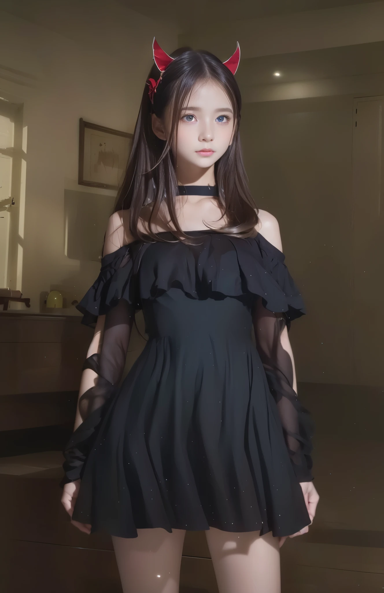 Unparalleled beauty, Lustrous firmness and shiny skin, Bangs between the eyes, Glossy straight beautiful pale blonde, Super Long Straight Silky Hair, eye line, Sexy beautiful innocent 14 years old, High definition big beautiful bright pale blue eyes, Beautiful and nice girl, Baby face, Short sleeve shirt、Glossy face、Small face beauty