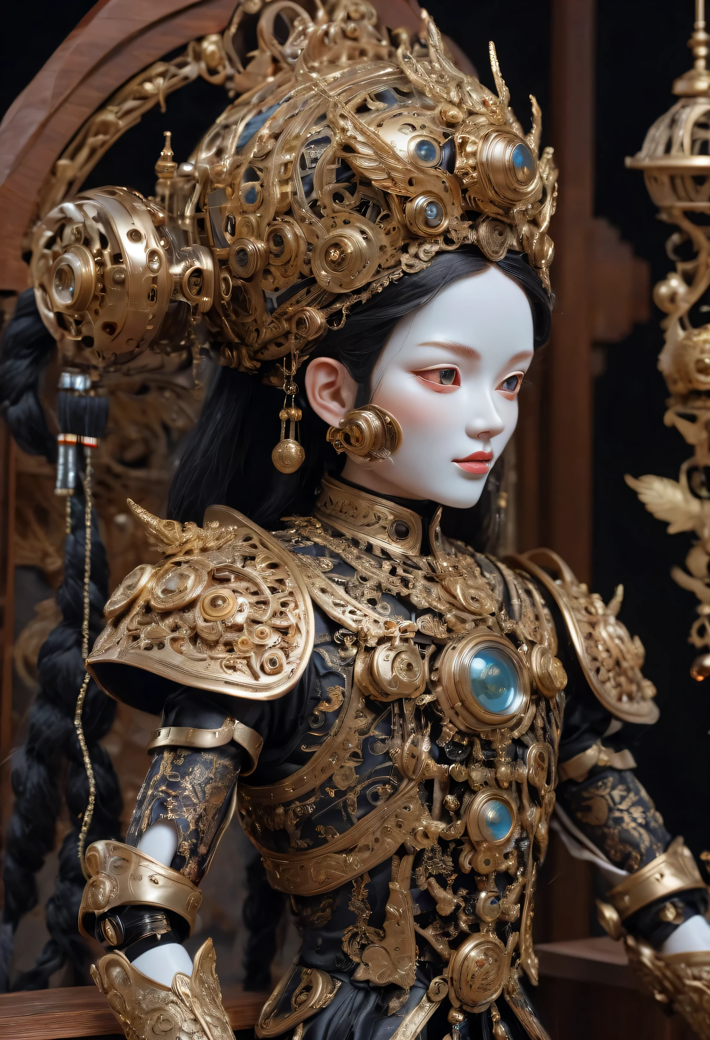 Leng Mei’s mechanical puppet, best quality, masterpiece, representative work, official art, professional, Super complex and detailed, 8k