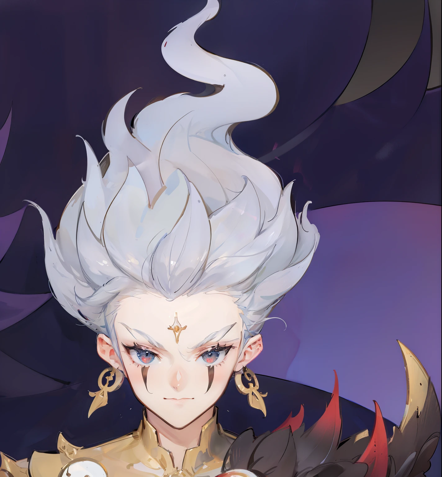 Demon King,white hair,handsome guy