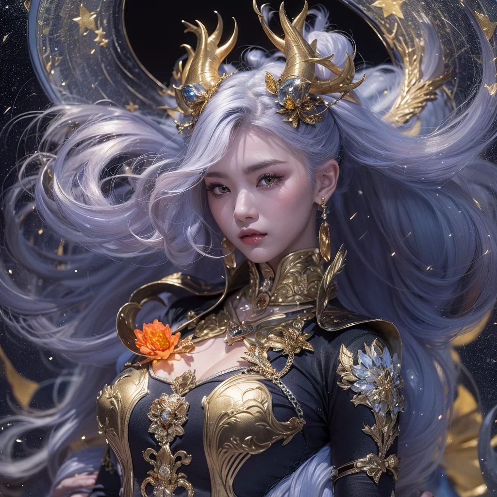Antlers Flying Nine Tails Light Blue Heavenly Master Flame Hair Star,Moon Night black, gold and orange snake print silk trousers,Rouge Diamond Tulle Sheer Lizard Print,Girl flying in space in the snow 1:900 miniatures,Front view,pure transparency,put on boxing gloves,Wear gold-framed Reverse Light sunglasses,Panoramic super wide angle,very happy,Authentic and delicate texture,Strong visual impact,super detailed,dream girl,delicate face型,beautiful eyes,Hair floating in the air, cherry style,Zhou Xiaotong,crystal clear,Good sense of perspective,Light shadow effect,16KLight slip,surface reflected Light,flowing black hair,Water Goddess 32K,complicated,grace,Very detailed,Gorgeous,digital photography,Autumn Cowboy Shooting,Surrealism,broken ruby,defeat magic,Water magic entanglement,(masterpiece,Light,beautiful eyes:1.2),high dynamic range,void 5 energy storm,(china 1 girl,black eyes:1.5),rouge skin,Light skin,(sit on stone:1.5),delicate face,black hair,Put on Gorgeous golden armor,starry sky background,beautiful golden armor,it'it'it'It's raining,beautiful,University Teachers'Don't look at the audience,focus shift,masterpiece