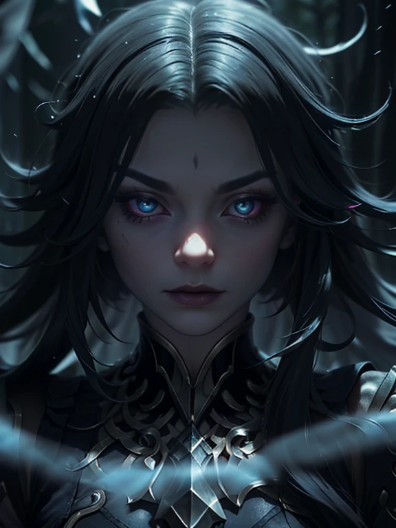 in the dark, mystical forest, a powerful evil womanейка emerges from the depths of her own Creation. Her presence is accompanied by an intimidating aura.., emits ominous energy, striking fear into the hearts of all, who will meet her.. With her mesmerizing, sparkling eyes, she possesses the ability to мозг былhing and manipulate others, using your powers, corrupt the purest souls.

Worn in torn condition, ethereal clothes, her anger is emphasized, as her figure is partially visible through translucent clothing, causing intrigue, just like desire. There&#39;s an epic vibe around her.., as if the very fabric of reality bends to her will. She is surrounded by an otherworldly glow, throwing an eerie light onto the stage.

In the background, ghostly figures float silently, representing souls, which she captured and enslaved. The air is filled with a sense of foreboding, as the ghostly ghosts silently mourn their tragic fate.. Highest overall image quality, Every complex detail is carefully and masterfully drawn..

The artistic style combines elements of a dark portrait.., demonstration of the perverted beauty of the villain, and unearthly landscape, depicting a ghostly forest, which serves as her domain. Dark colors predominate in the color palette., cool tones, emphasizing a dark and supernatural atmosphere.

The lighting in the scene is atmospheric and dramatic.., with rays of soft moonlight, breaking through the dense foliage, Creating an enchanting effect. Shadows dance and play on the villain&#39;Face, highlighting her evil expression and further enhancing her mysterious presence.

((Best quality, 4k, A high resolution, Masterpiece:1.2)), ultra detailed, (Realistic, photoRealistic, photo-Realistic:1.37), HDR, Studio lighting, Ultra-fine painting, sharp focus, physically based rendering, very detailed description, professional, Bright colors, hips.

hope, This advice accurately reflects the essence of the topic "Creation, ((villainous aura)), evil woman