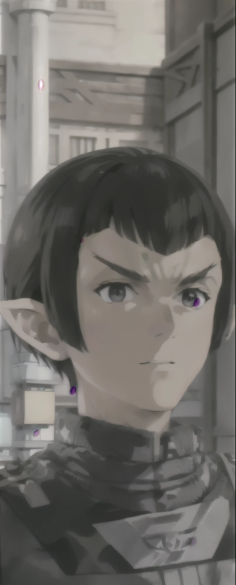 wz_sousou_no_frieren_style romulan male pointy eyebrows pointy ears forehead ridge