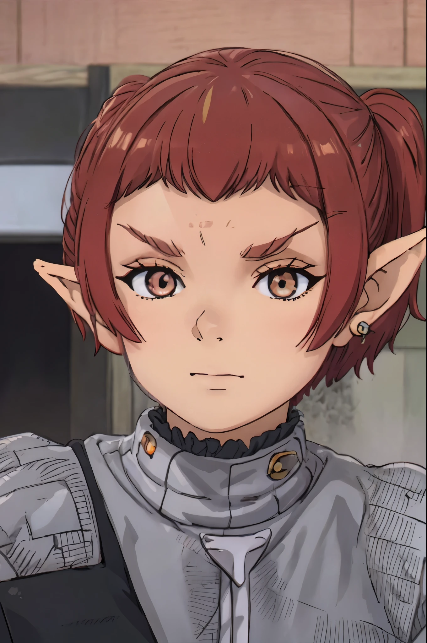 masterpiece high quality best quality wz_sousou_no_frieren_style vibrant romulan female pointy eyebrows pointy ears forehead ridge 