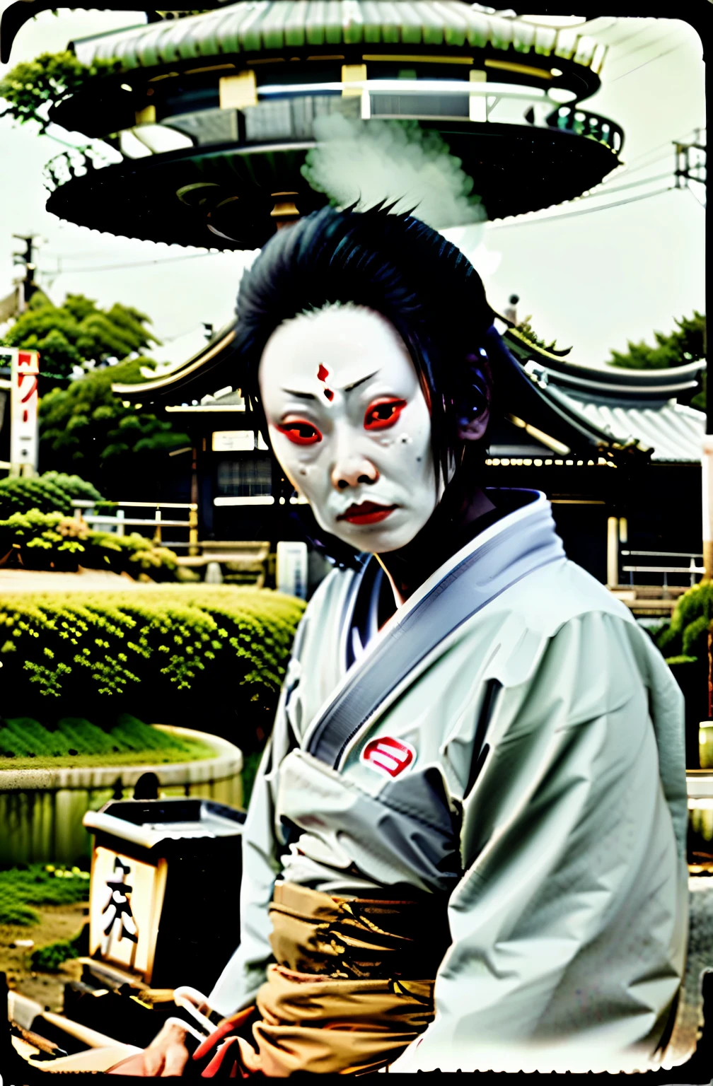 a yokai in a every day life, art photography