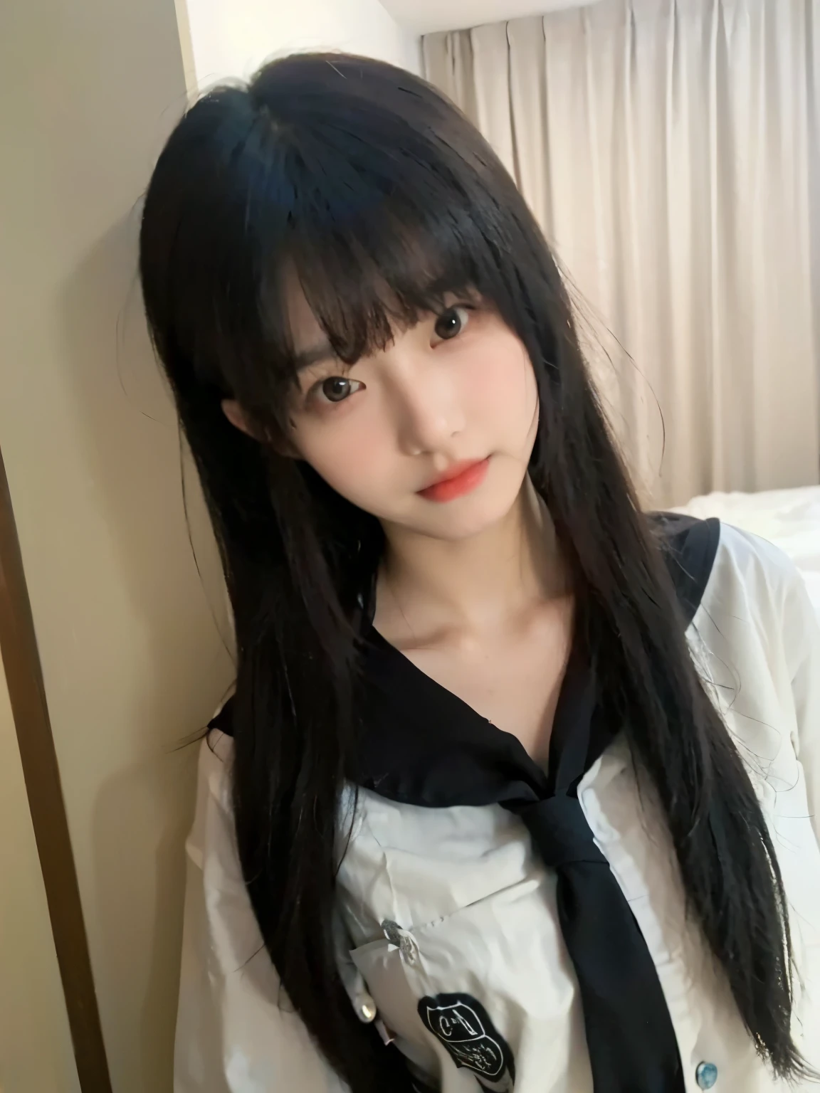 (Big breasts:1.4),(competition swimsuit:1.4),(best quality,masterpiece,ultra high resolution,(lifelike:1.4),1 girl,(16 years old:1.4),(Partially unbuttoned:1.5),