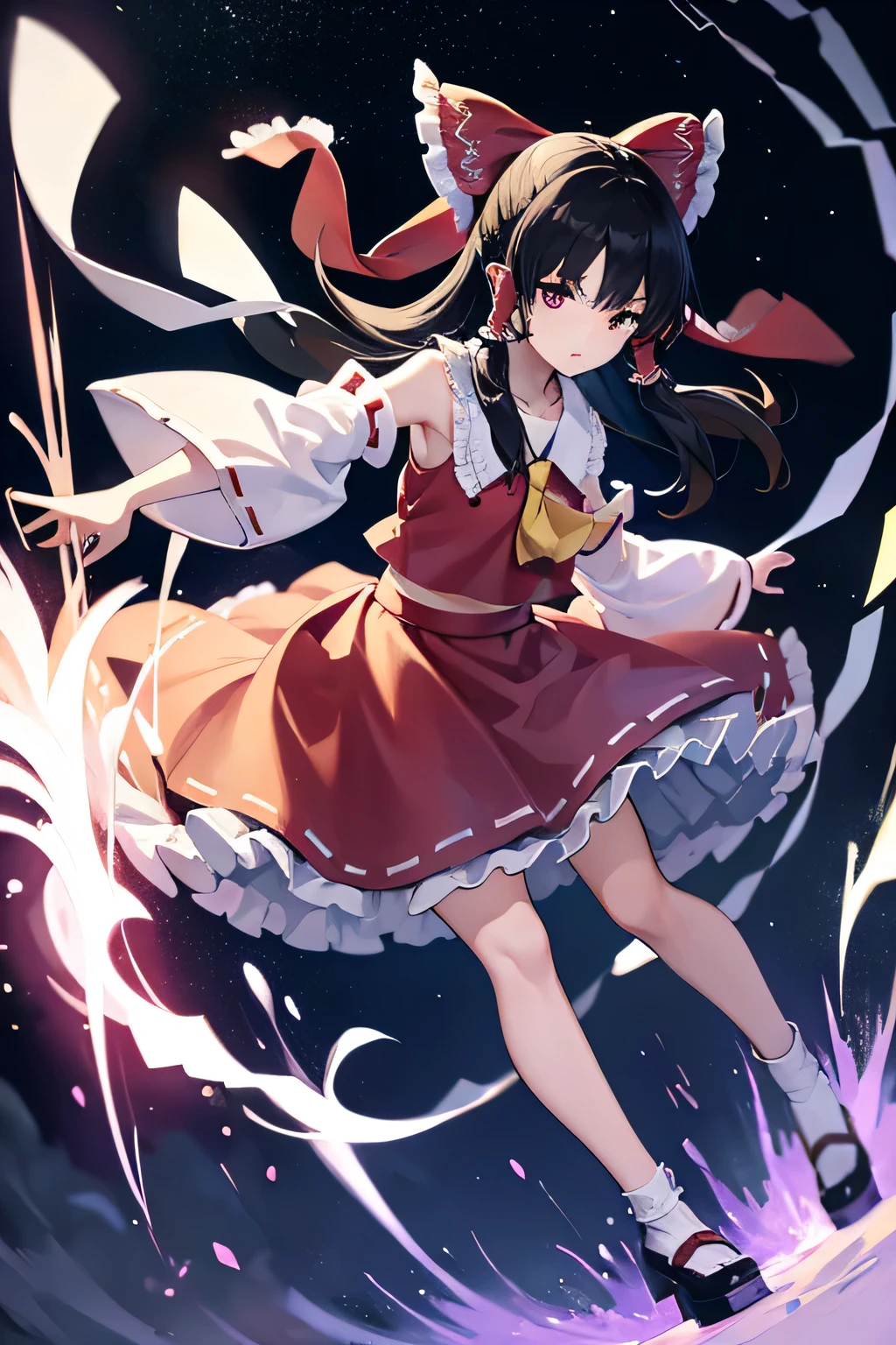 alone、reimu hakurei、shrine maiden、High resolution