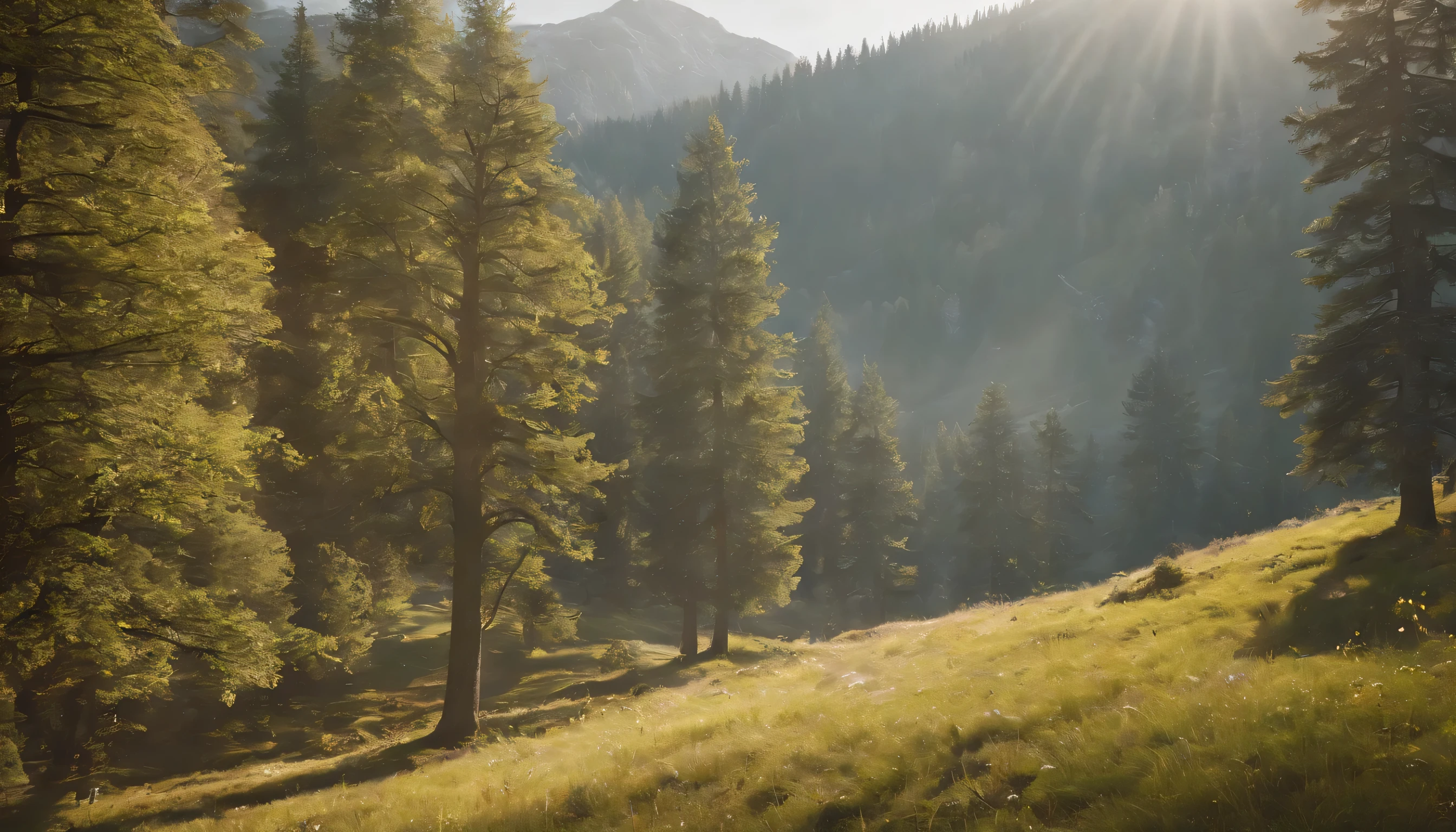 (Highly detailed CG Unity 8k wallpaper、masterpiece、highest quality、Super detailed)、(best lighting、best shadow、very delicate and beautiful)、highest quality、8k、Detailed facial depiction、masterpiece、highest quality、clear image quality、
Landscape with black forest forest and stream。