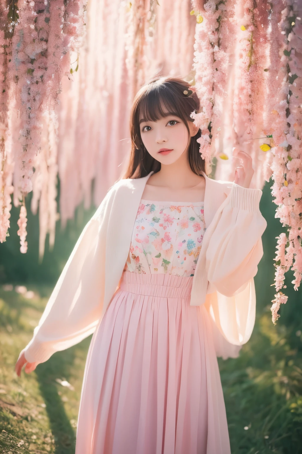 Dried flower、beautiful japanese girl。Creates a high-quality feminine image with an innovative artistic atmosphere that stands out in pastel colors。she has her own fashion style、Wearing bright and soft pastel colored costumes。Against the backdrop of a fantastic and magical landscape.、Interwoven with pastel light and abstract elements。her pose is sophisticated.、Gives natural movement and dynamism。。Attractive effects of light and shadow、The detailed faces and expressions are full of emotion.、Full of charm...。The overall atmosphere is modern and innovative., still、Has a unique artistic touch.。This high quality image、The pastel colors look beautiful、Arouses visual stimulation and aesthetic sense、capture the audience&#39;s interest、you will be surprised。Create works that incorporate the vibrancy of pastel colors and artistic elements。