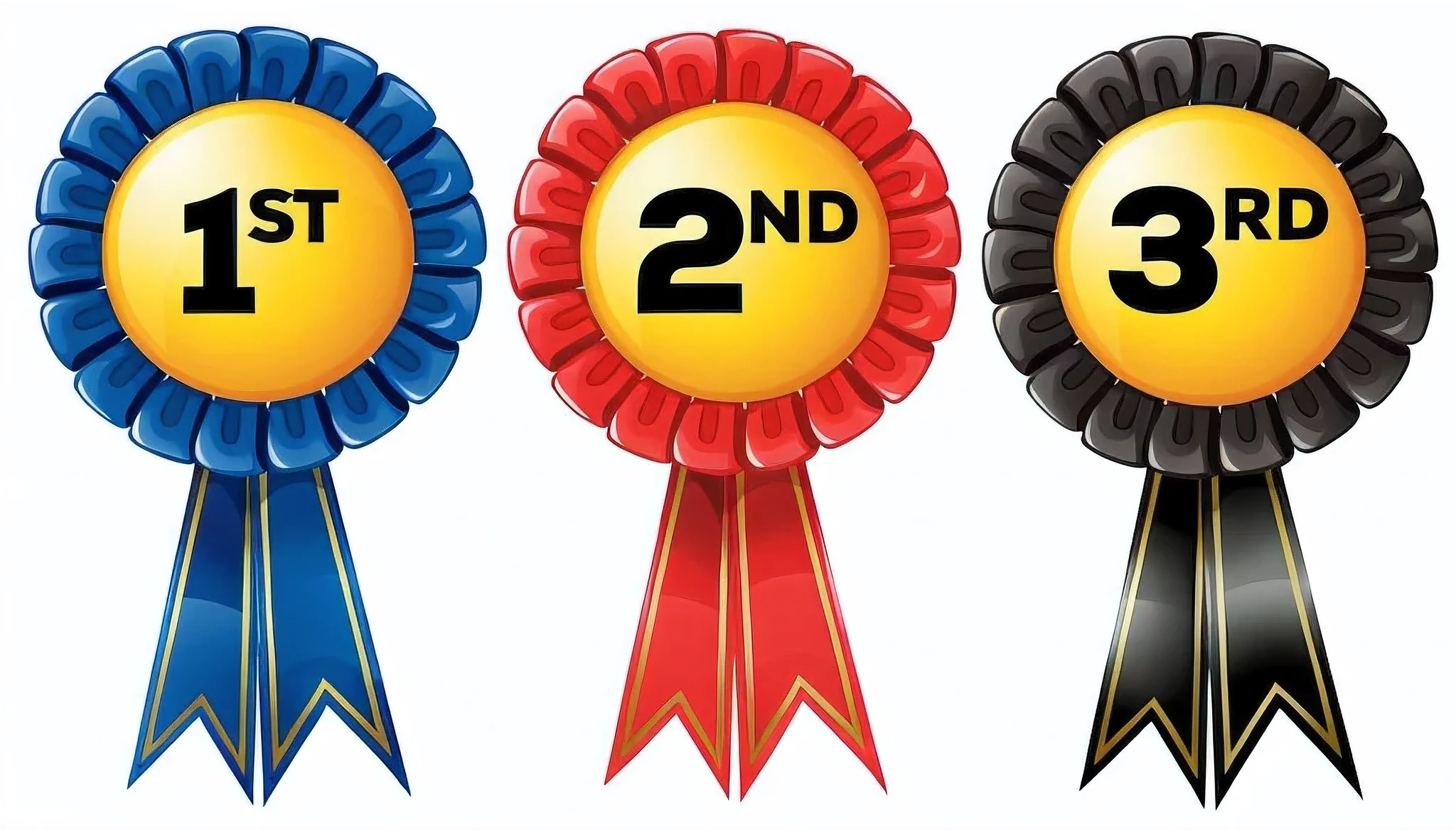 three ribbons with the number one, two and three in them, first place, 1 st winner, award winning art, 1 st place, award-winning art, award - winning art, well done picture high quality, most winning awards, award winning graphic design, !!award-winning!!, award-winning digital art, award - winning digital art, award winning artwork
