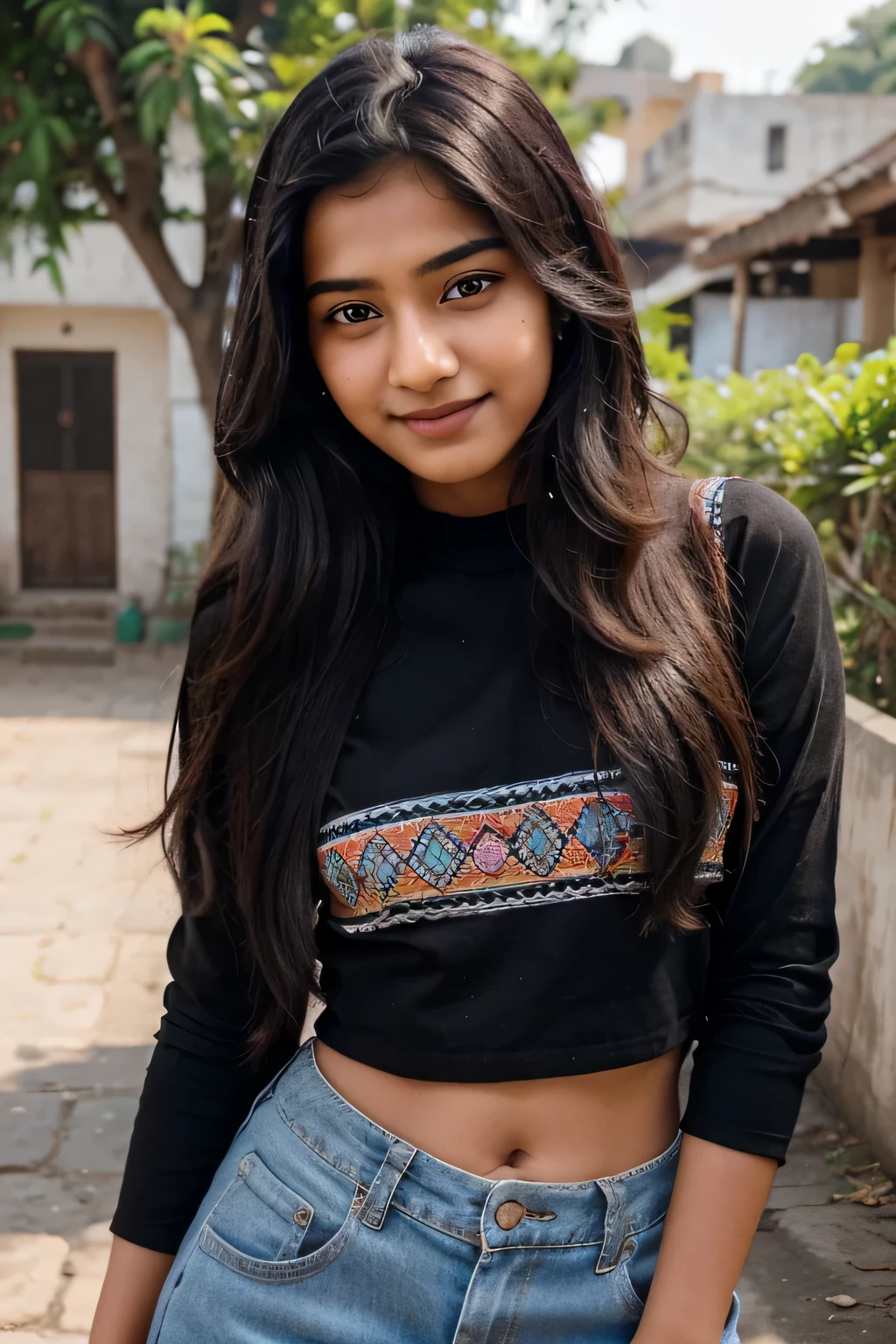 beautiful cute young attractive indian age
girl, village girl, 18 years old, cute, Instagram model, long black_hair, colorful hair, indian, little smiling, smooth face very realistic