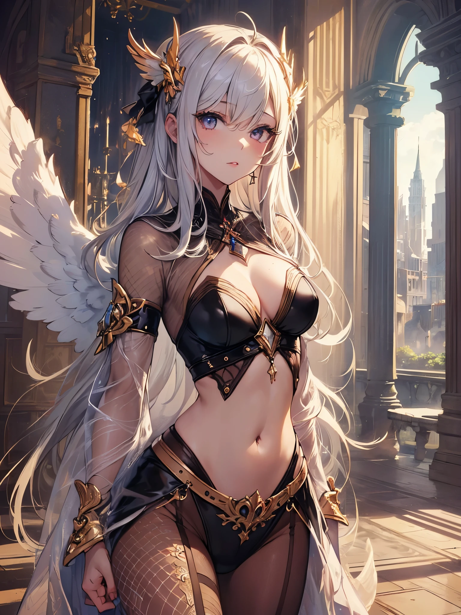 ((highest quality)),(ultra high resolution),(Super detailed),(detailed description),((best CG)),(best work of art),super precision art,amazing drawing art,(Fantasy art with precise details:1.5), (Female angels:1.8),(beautiful and well-shaped face:1.5),love,bless,mild,warmth,Pitiful,