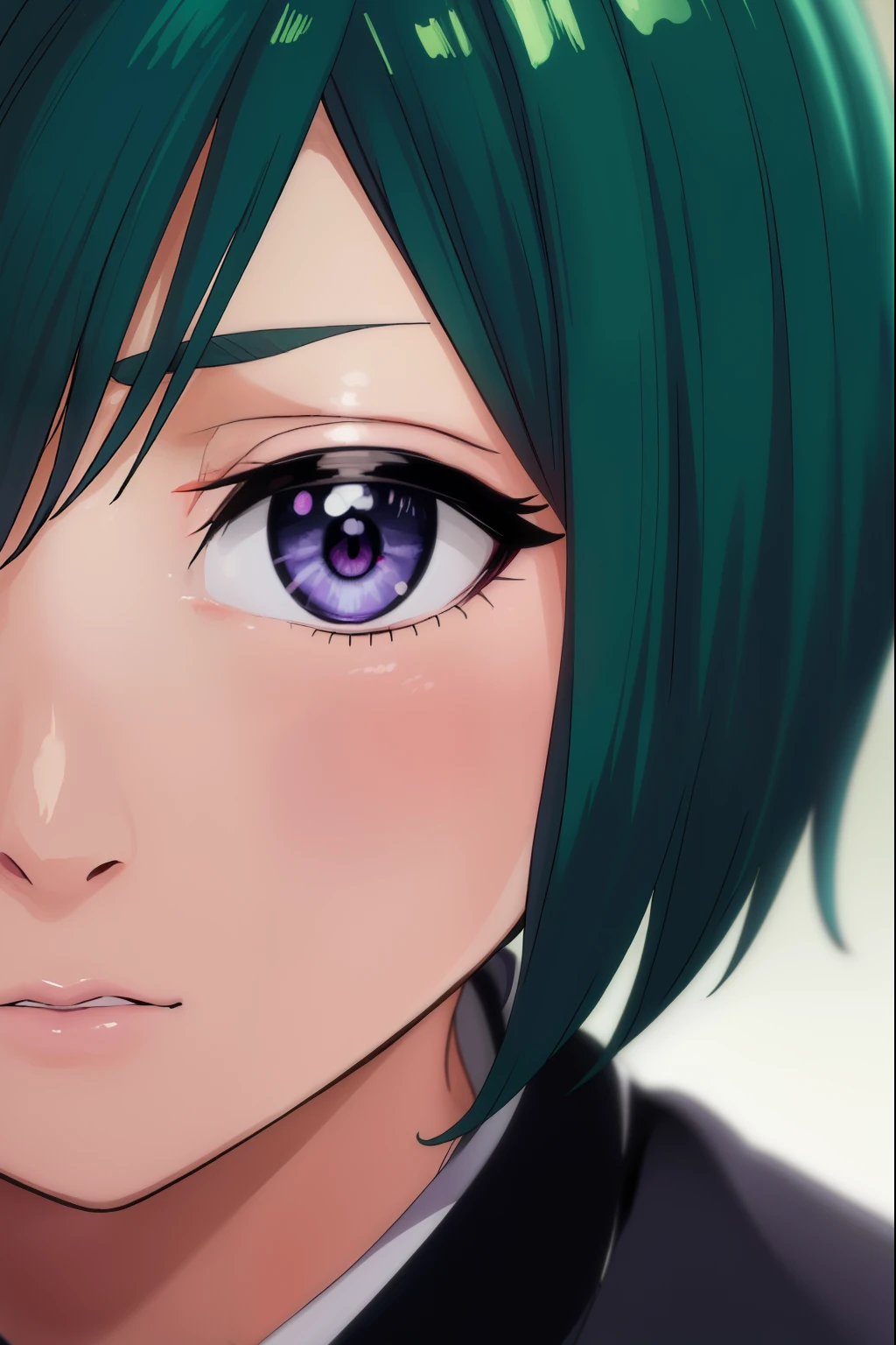 nozomikujo, nozomi, short hair, green hair, (purple eyes:1.1),
BREAK nozomishinigami, Japanese clothes, kimono, hakama, black kimono, black too,
BROKEN looking at viewer, Full body,
BREAK billboards, night,
BREAK (artwork:1.2), best quality, high resolution, 8k unity wallpaper, (artwork:0.8), (beautiful detailed eyes:1.6), extremely detailed face, perfect lighting, extremely detailed CG, (perfect hands , perfect anatomy),