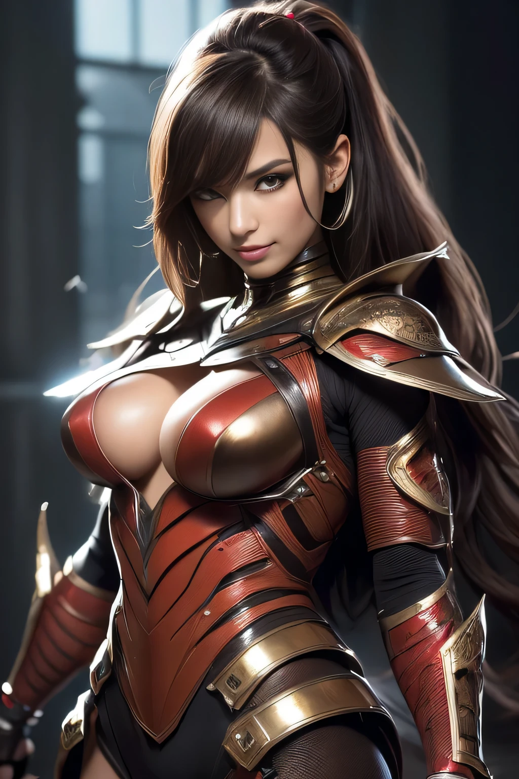 (High resolution,masterpiece,highest quality,Very detailed CG, anime, official art:1.4), realistic, photograph, amazing detail, everything is complicated, shiny and glossy,Amazing number of layers, 8K wallpaper, 3D, sketch, cute, figure,( alone:1.4), perfect female proportions,villain&#39;s daughter, (Fusion of dark brown cockroach and lady:1.4), (brown cockroach woman:1.2), (brown cockroach woman:1.2), (Fusion:1.2), (alone:1.4), (evil smile:1.2), muscular, abs, (Cockroach brown exoskeleton bio insect suit:1.4), (Cockroach brown exoskeleton bio insect armor:1.2), (brown transparent cockroach feathers:1.4), (Antennae of brown cockroaches:1.3),