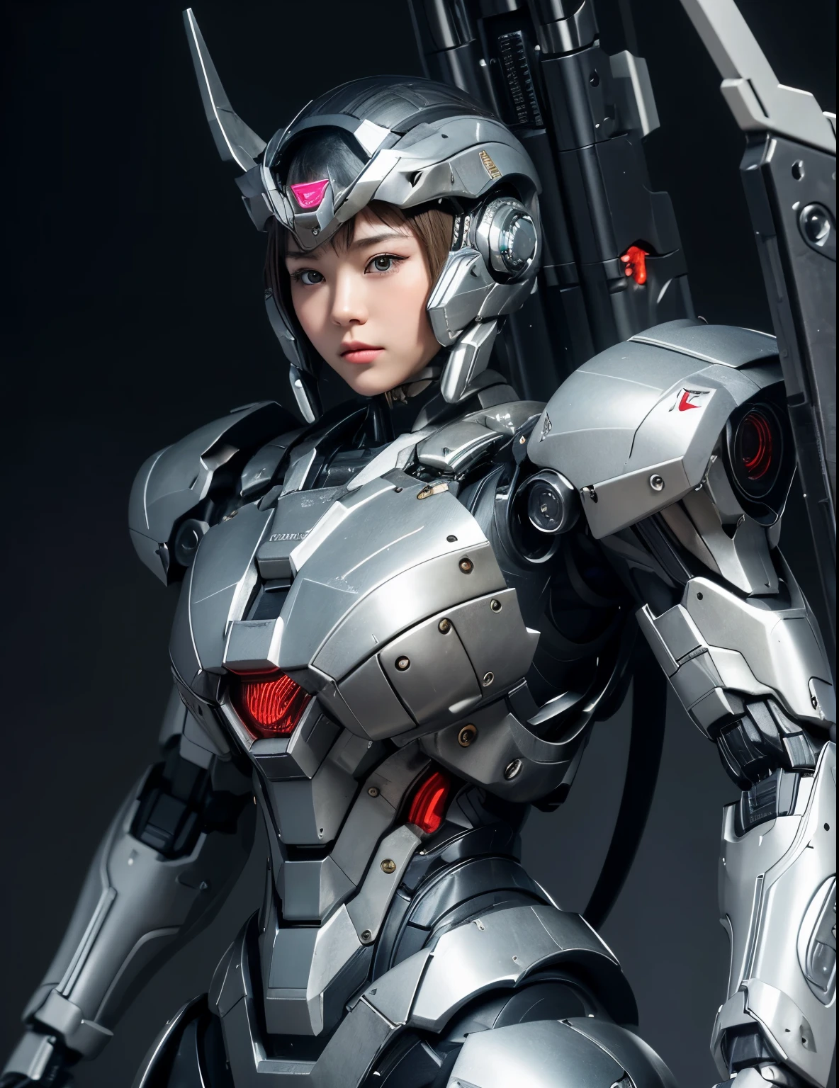 Super detailed, advanced details, high quality, 最high quality, High resolution, 1080p, hard disk, beautiful,(war machine),Capture the big picture,beautifulサイボーグ女性,Mecha cyborg girl,battle mode,Mecha body girl,She is wearing a futuristic war machine weapon mecha,