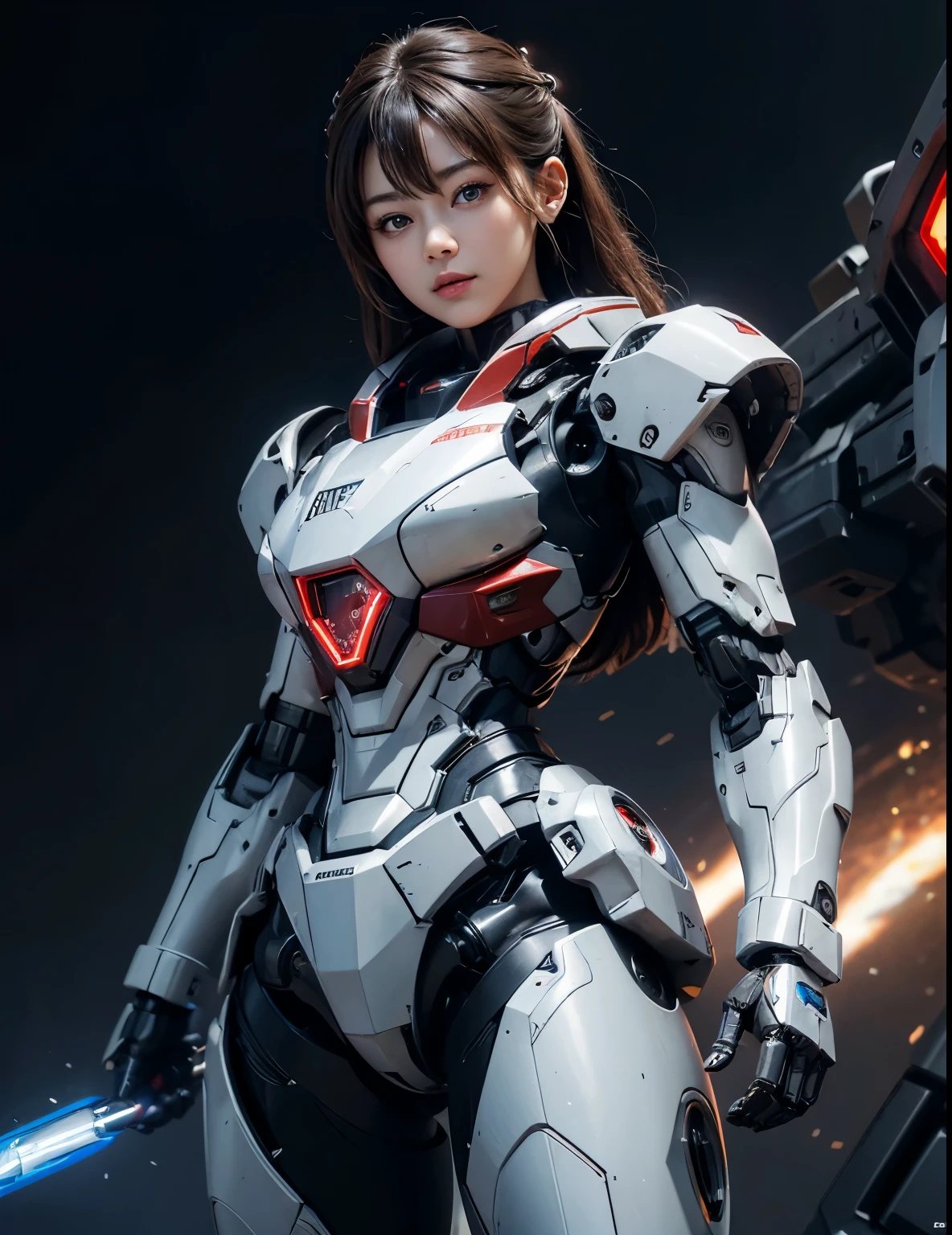  Super detailed, advanced details, high quality, 最high quality, High resolution, 1080p, hard disk, beautiful,(war machine),beautifulサイボーグ女性,Mecha cyborg girl,battle mode,Mecha body girl,She is wearing a futuristic war machine mecha