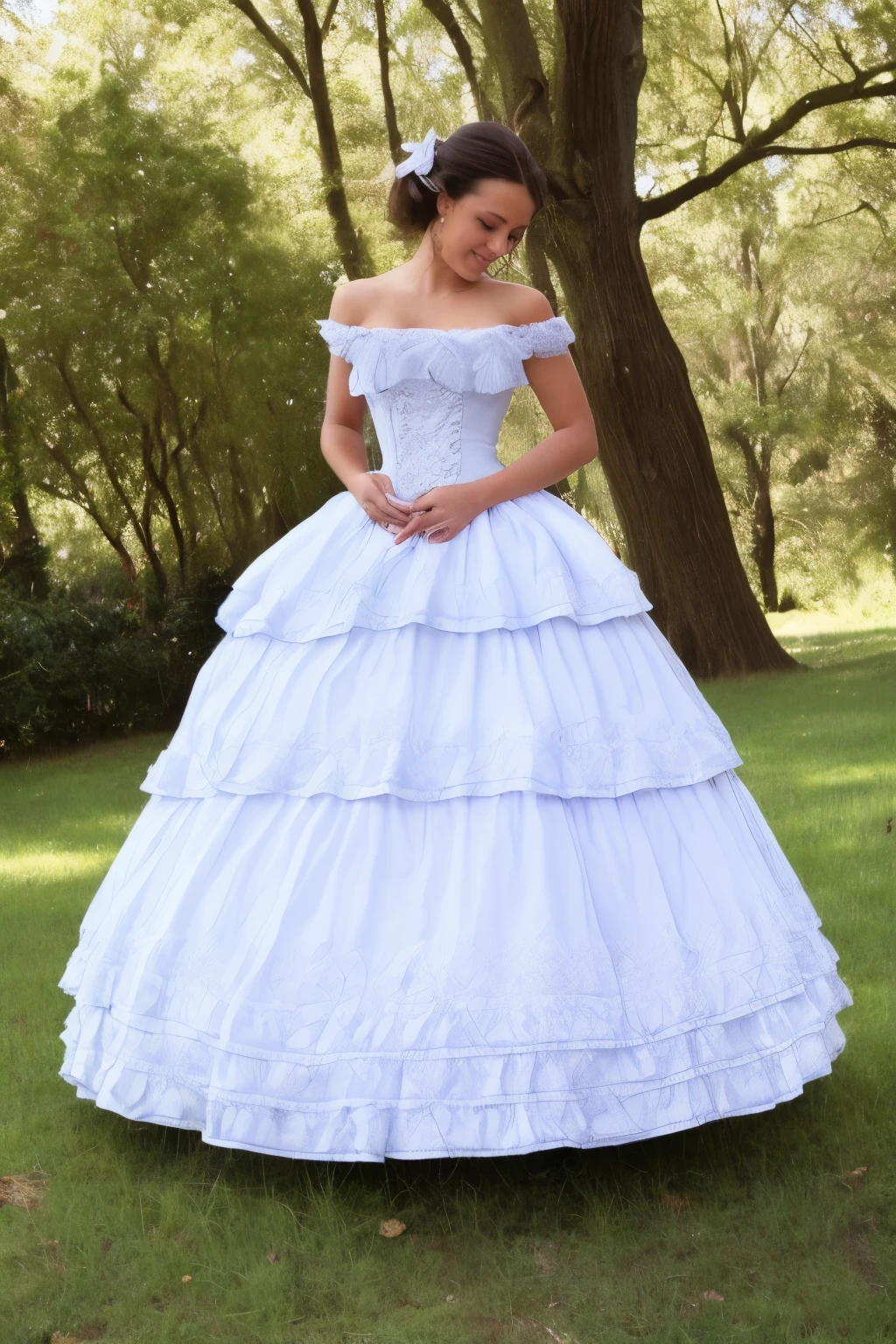 Realistic , Beautiful Women , Crinoline Dress