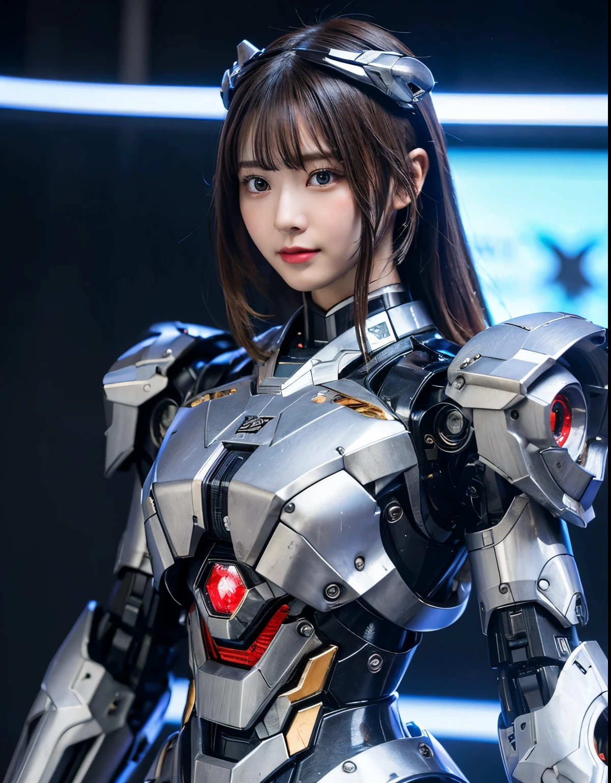Super detailed, advanced details, high quality, 最high quality, High resolution, 1080p, hard disk, beautiful,(war machine),beautifulサイボーグ女性,Mecha cyborg girl,battle mode,Mecha body girl,She is wearing a futuristic war machine weapon mecha